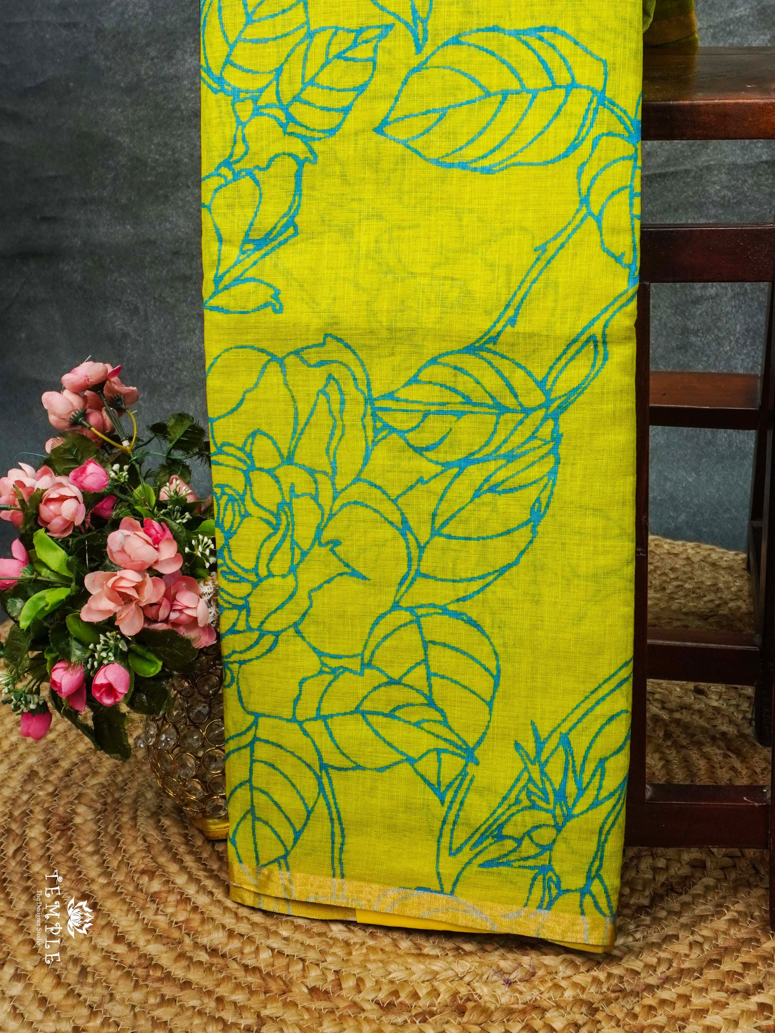 Printed Chanderi Cotton Saree | TTDS2186