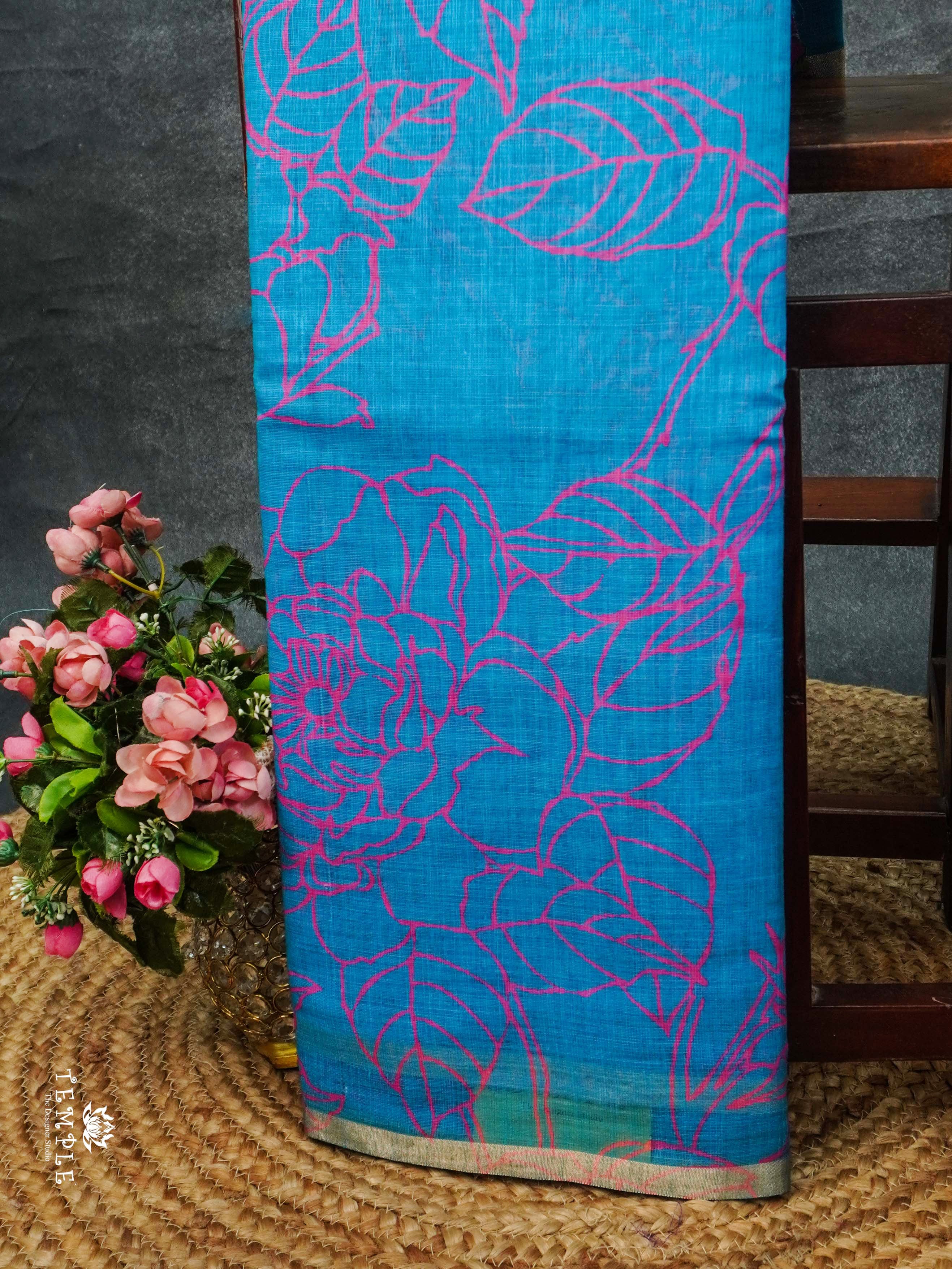 Printed Chanderi Cotton Saree | TTDS2186