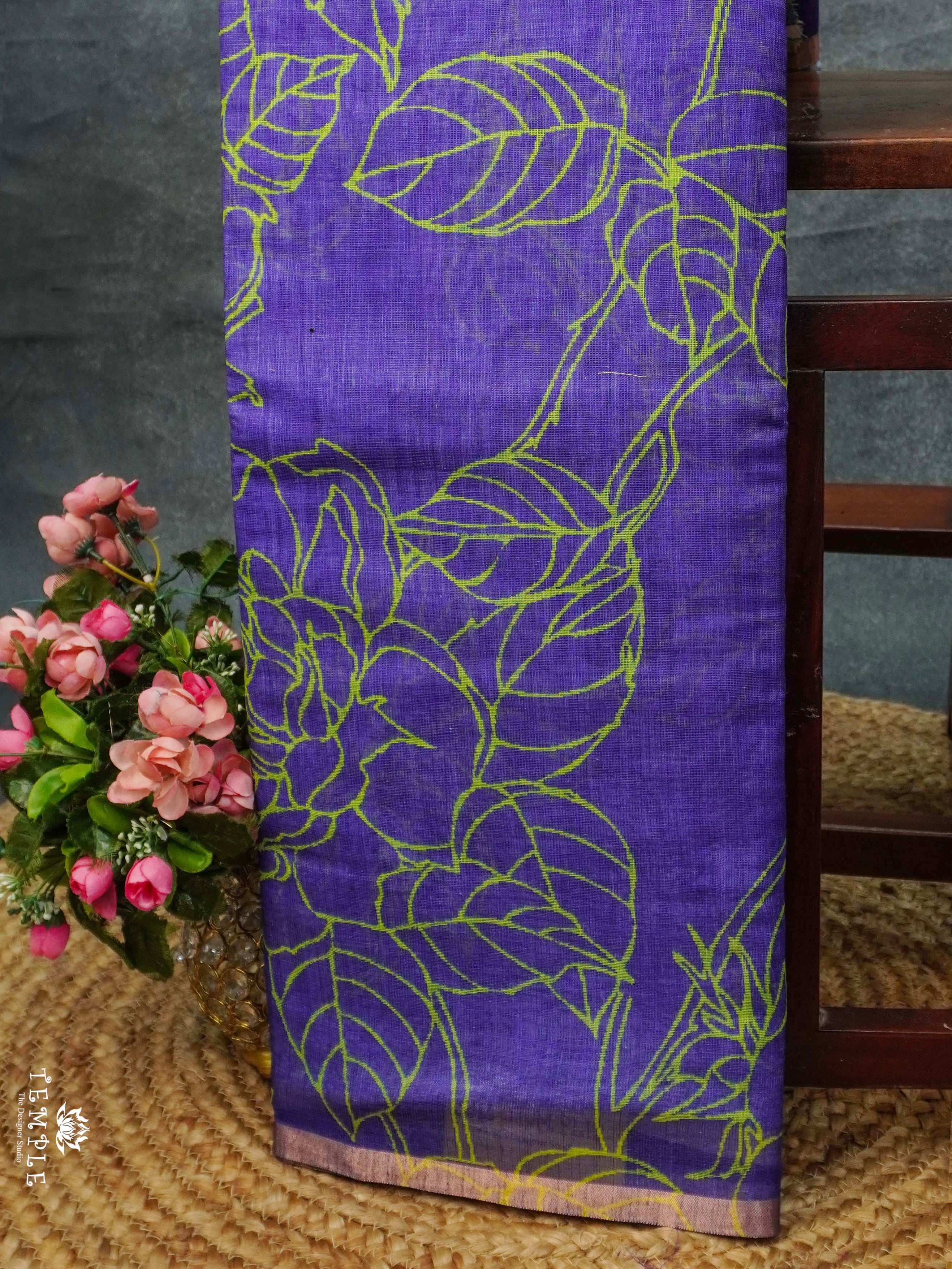 Printed Chanderi Cotton Saree | TTDS2186