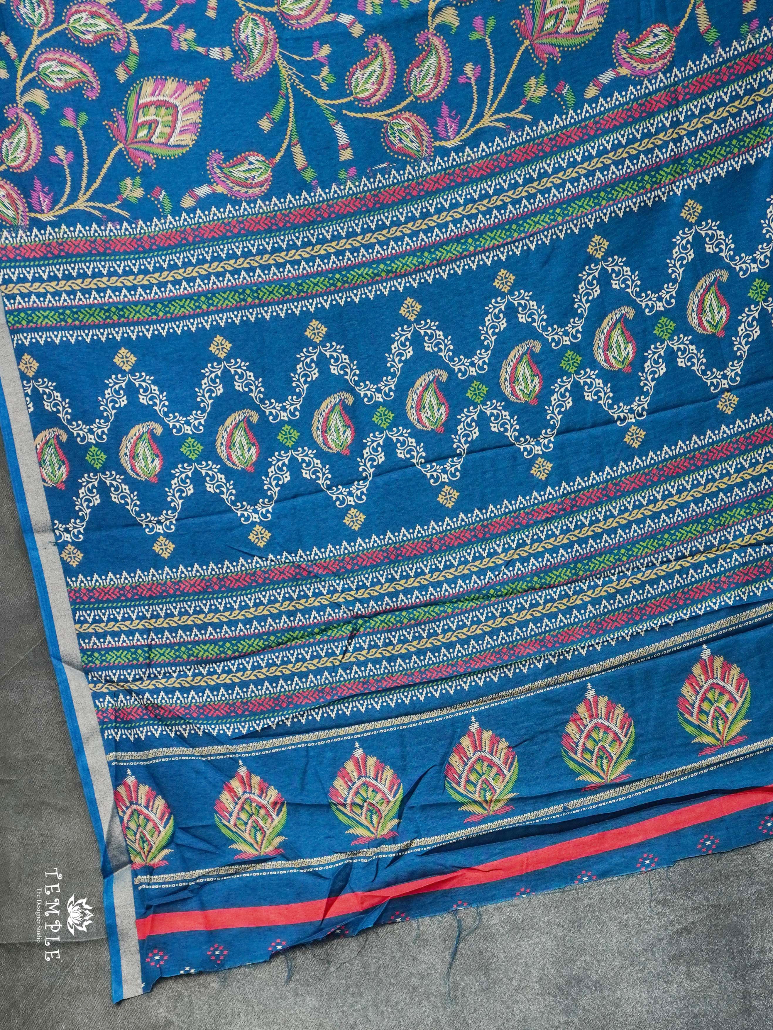 Printed Semi Crepe Saree | TTDS2173