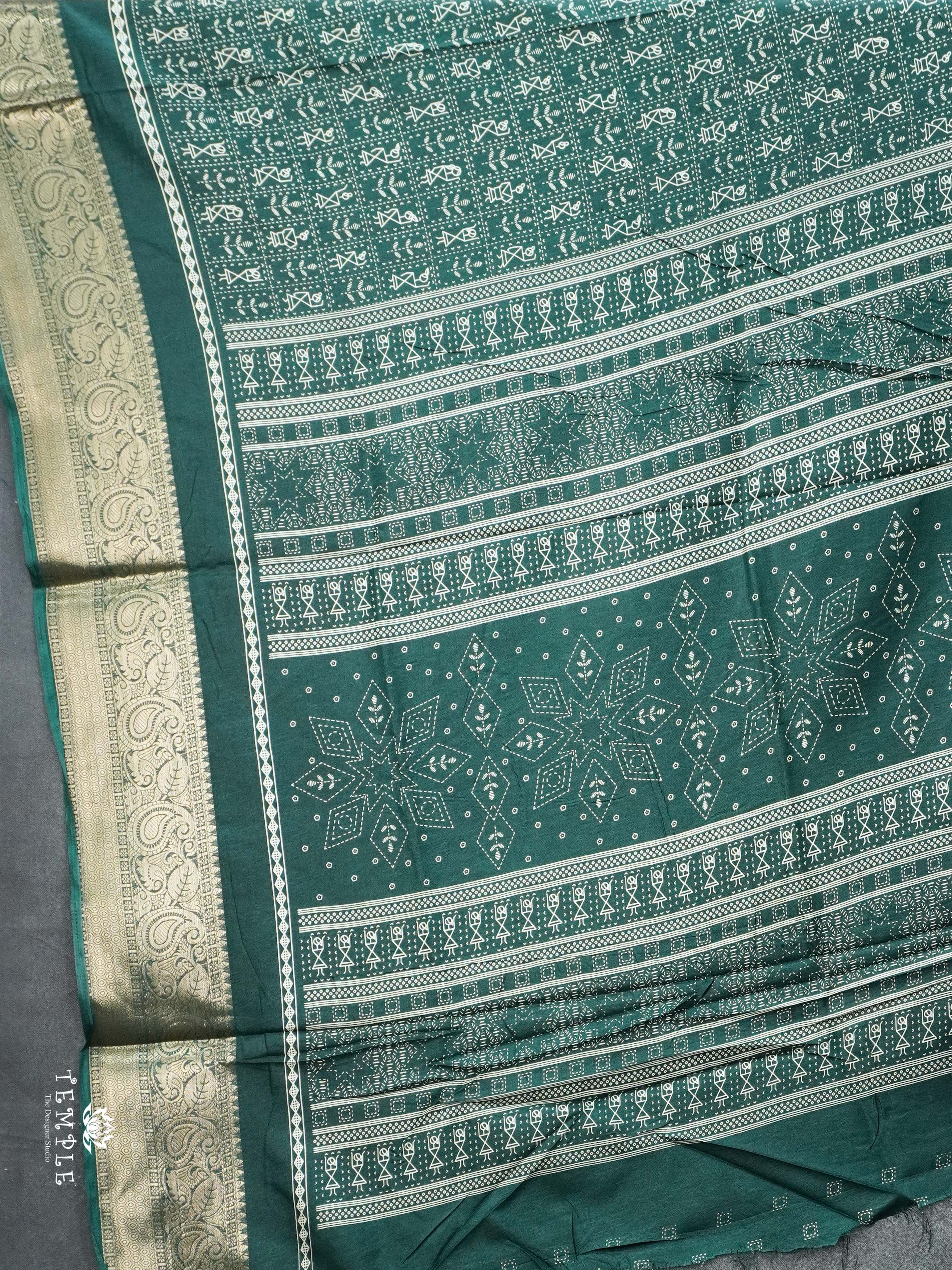 Printed Mulberry Silk Saree | TTDS2767