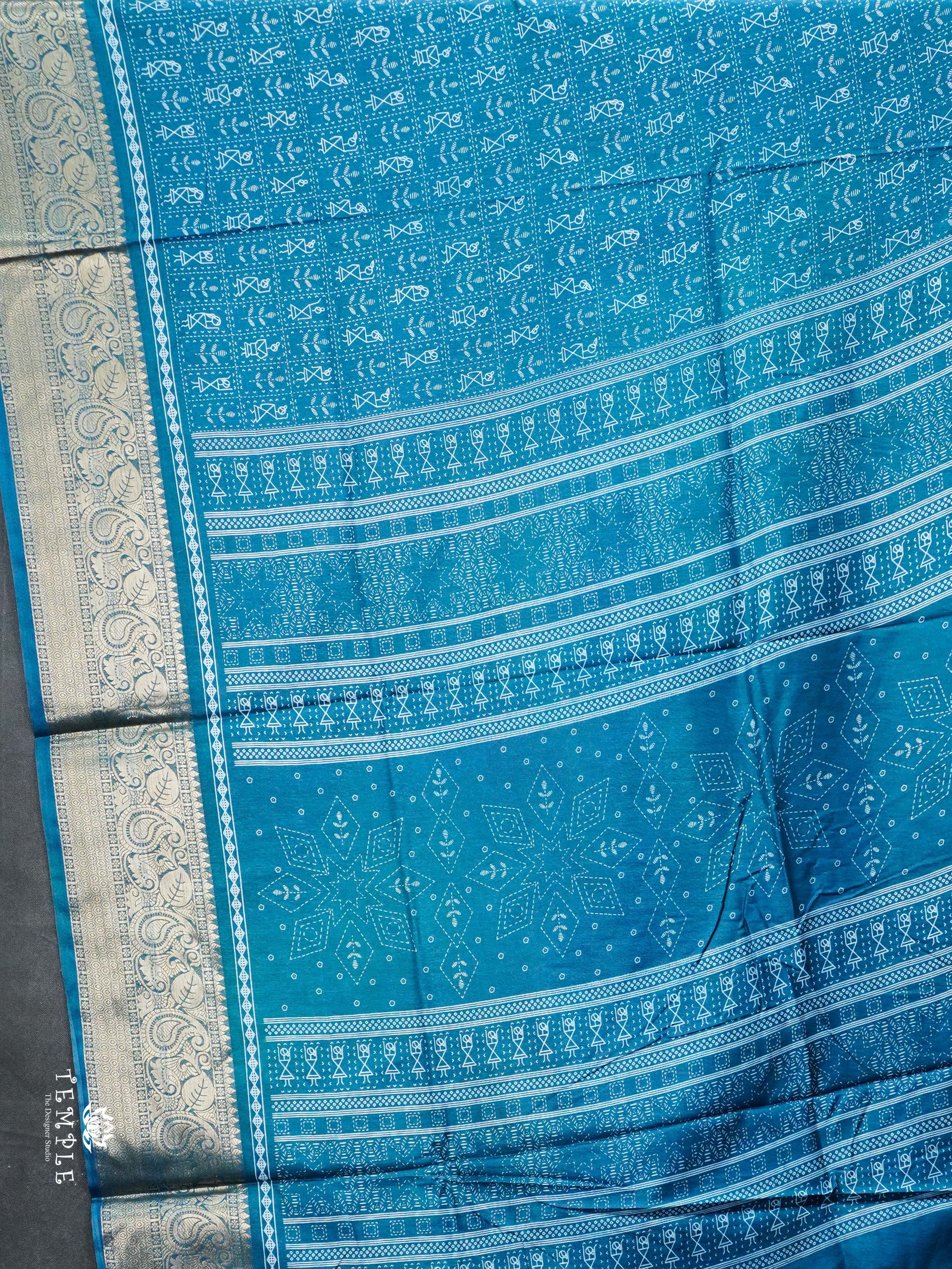 Printed Mulberry Silk Saree | TTDS2767