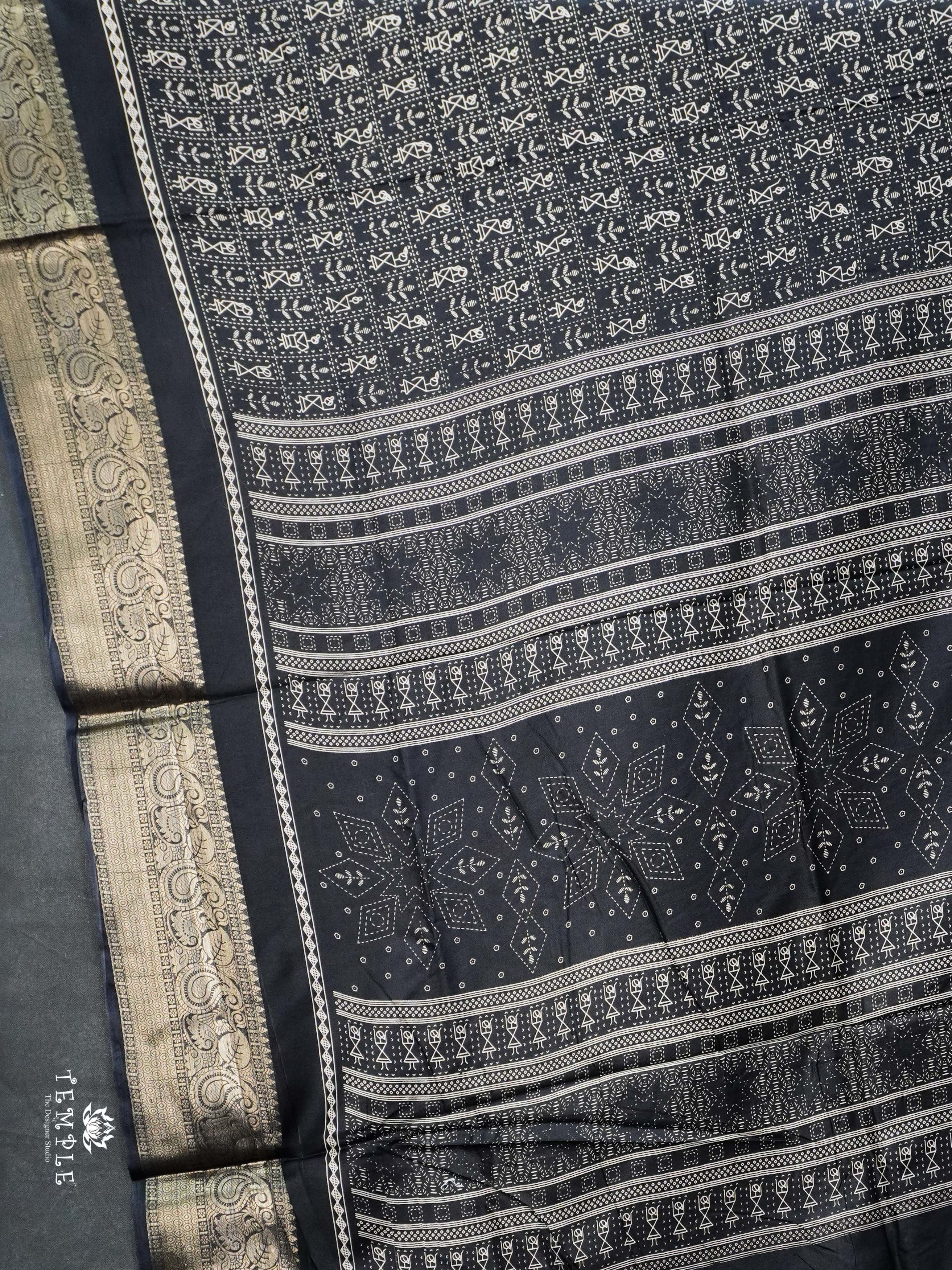 Printed Mulberry Silk Saree | TTDS2767