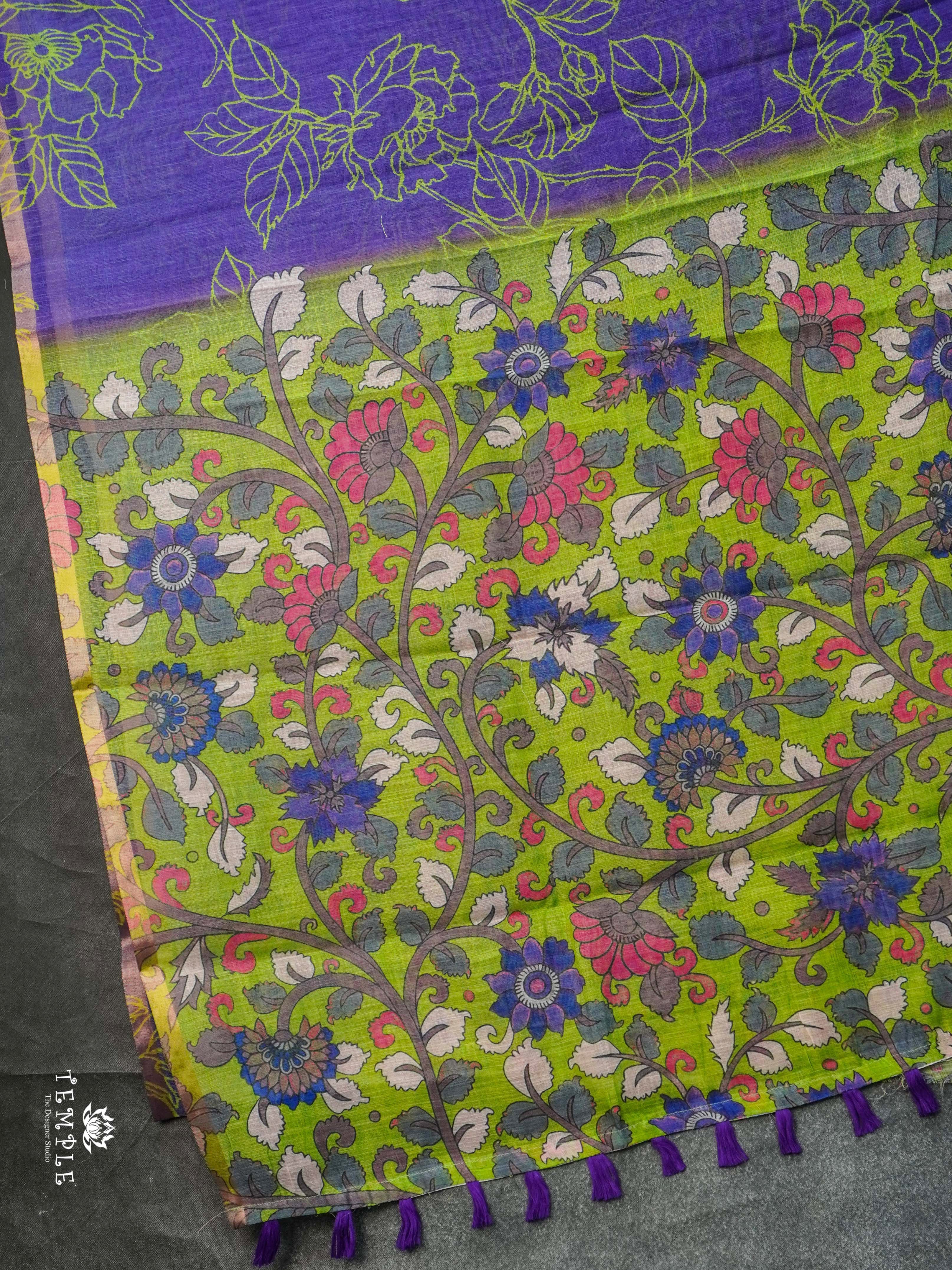 Printed Chanderi Cotton Saree | TTDS2186