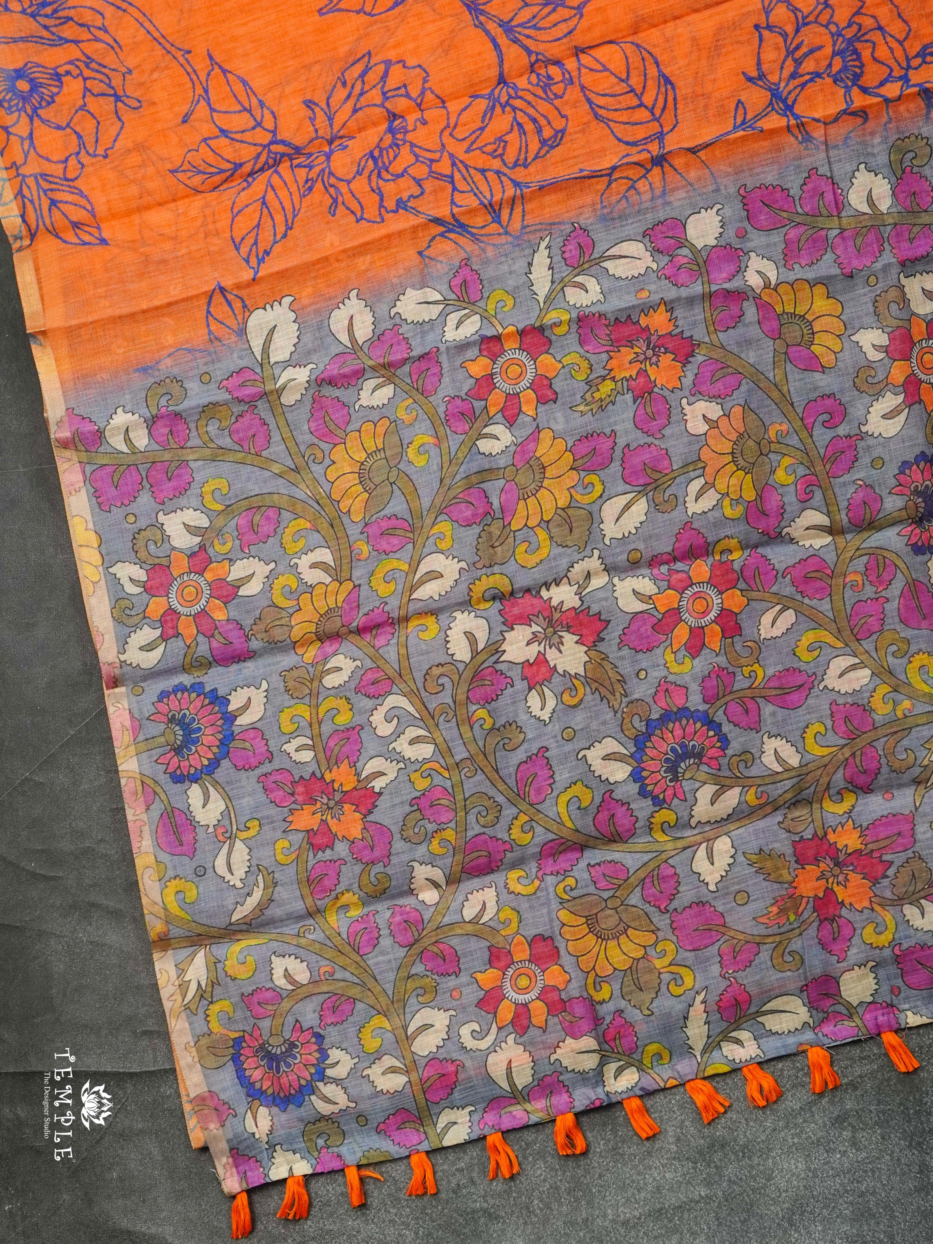 Printed Chanderi Cotton Saree | TTDS2186