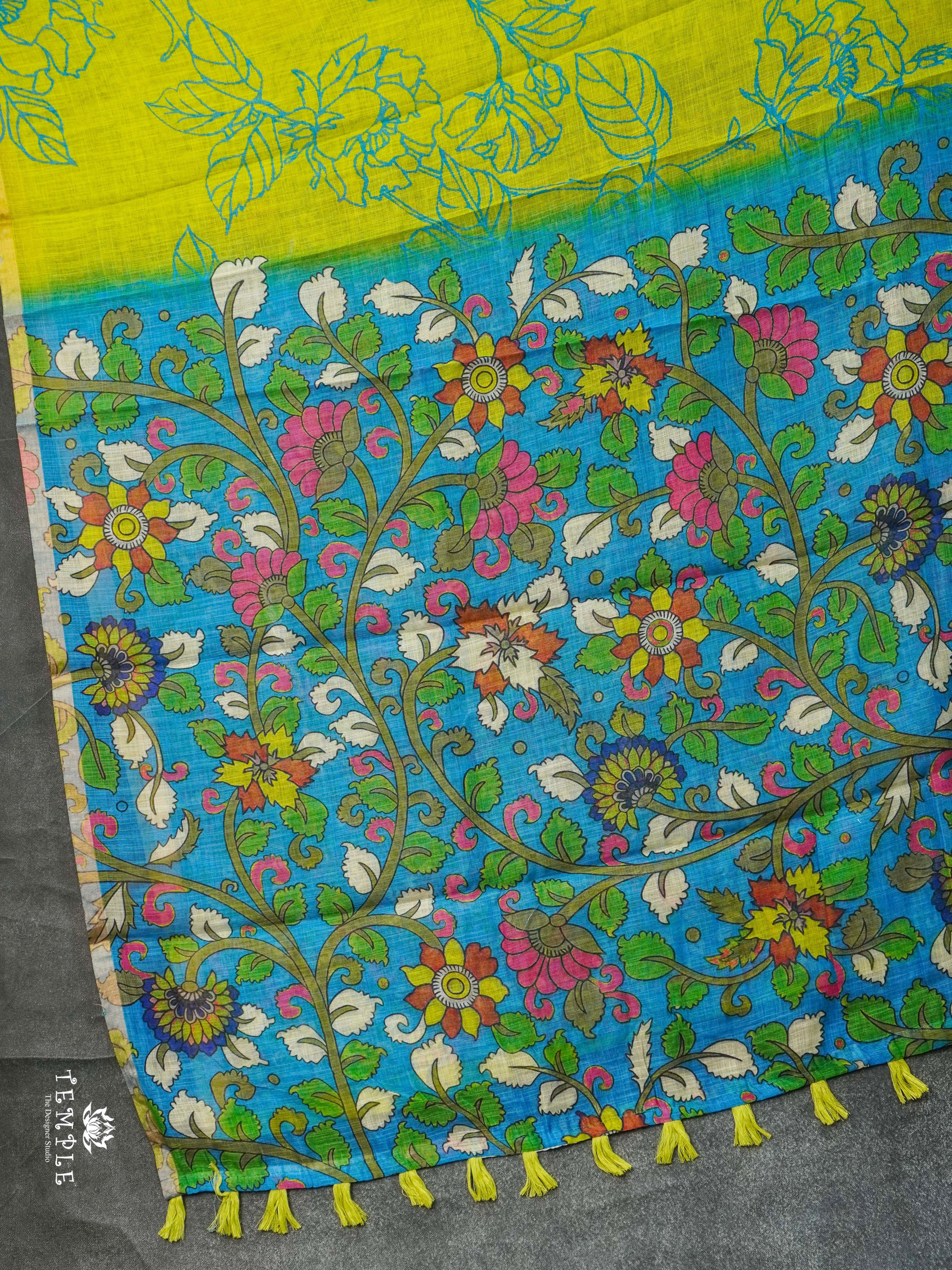 Printed Chanderi Cotton Saree | TTDS2186