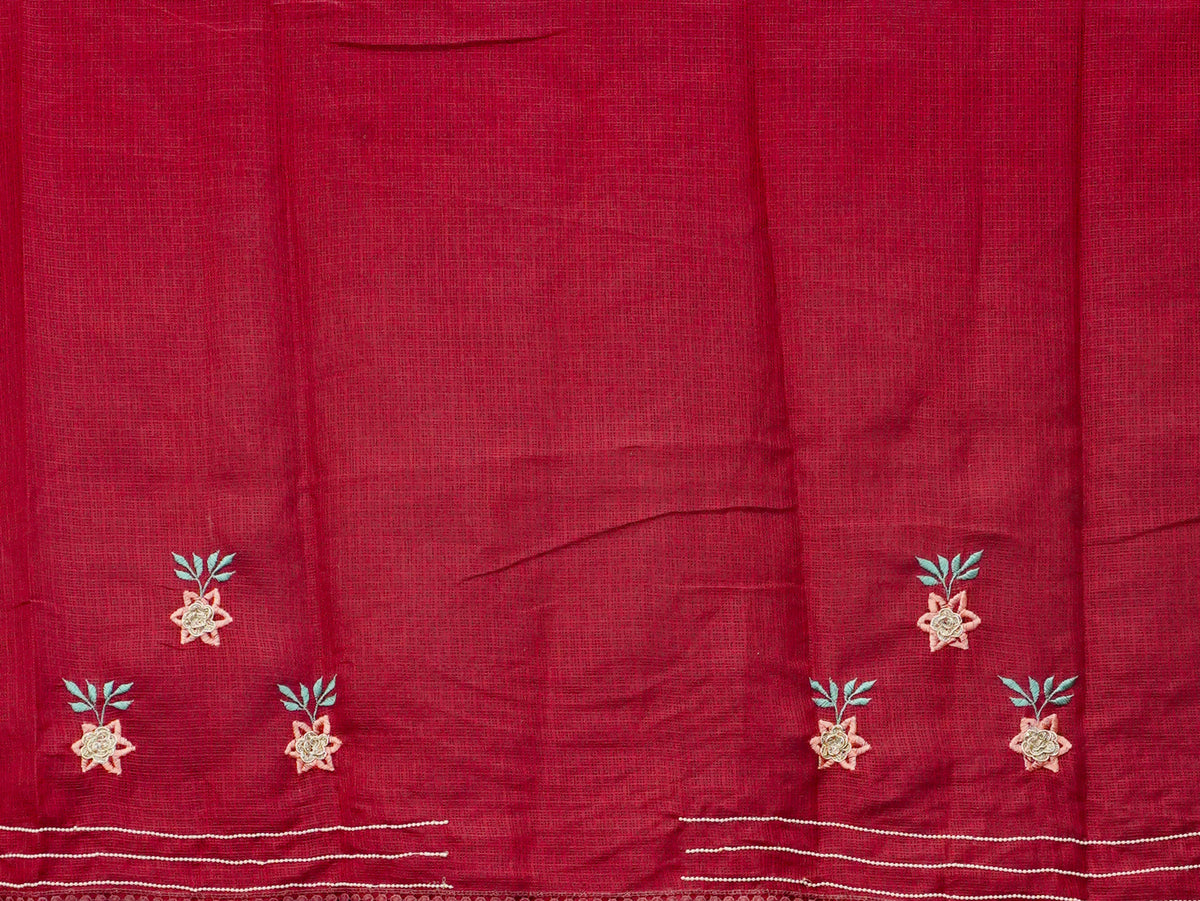 Kota Cotton Saree With Embroidery Work | TTDS3613