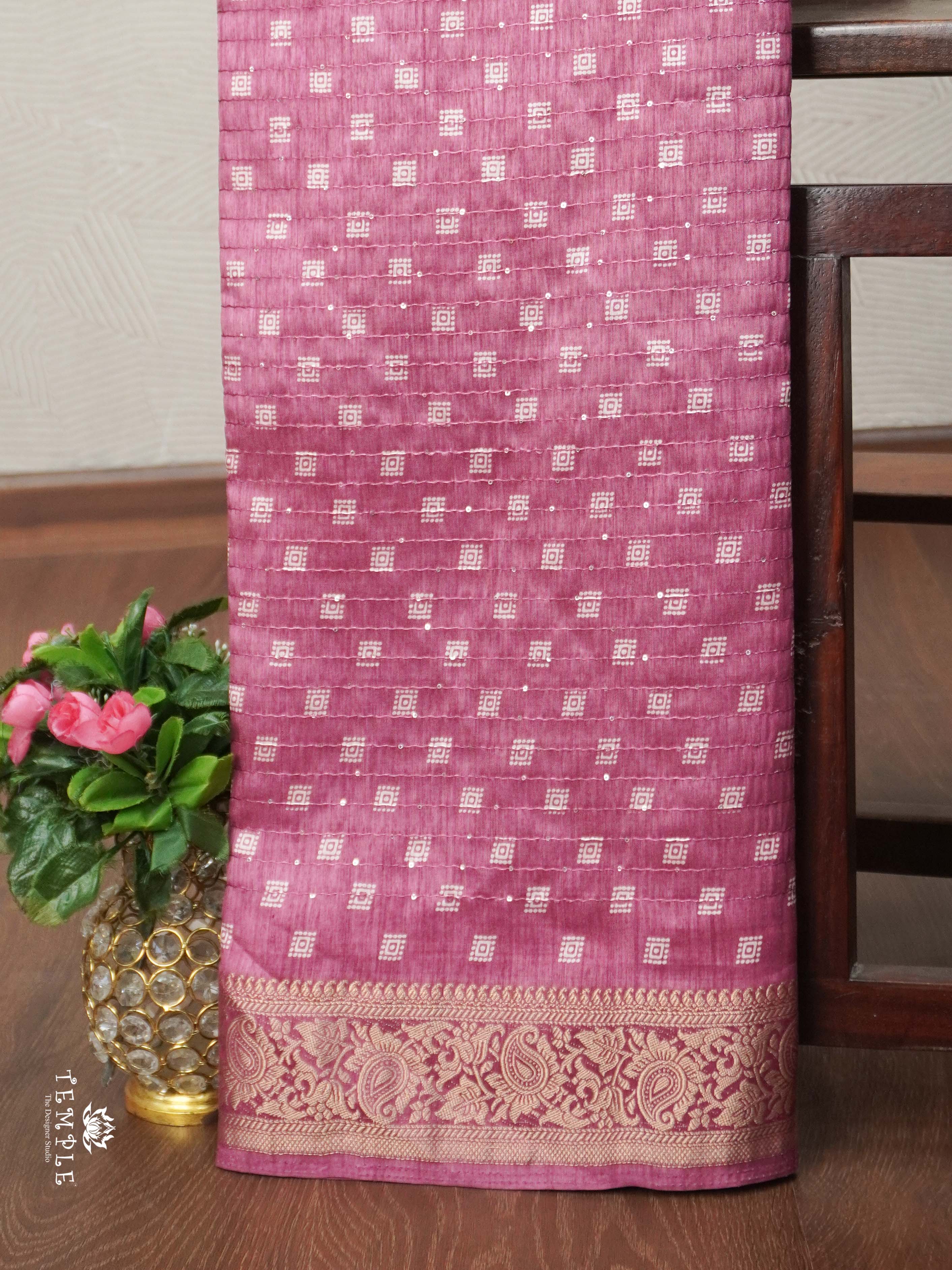 Sequins Tussar Saree | TTDS2692
