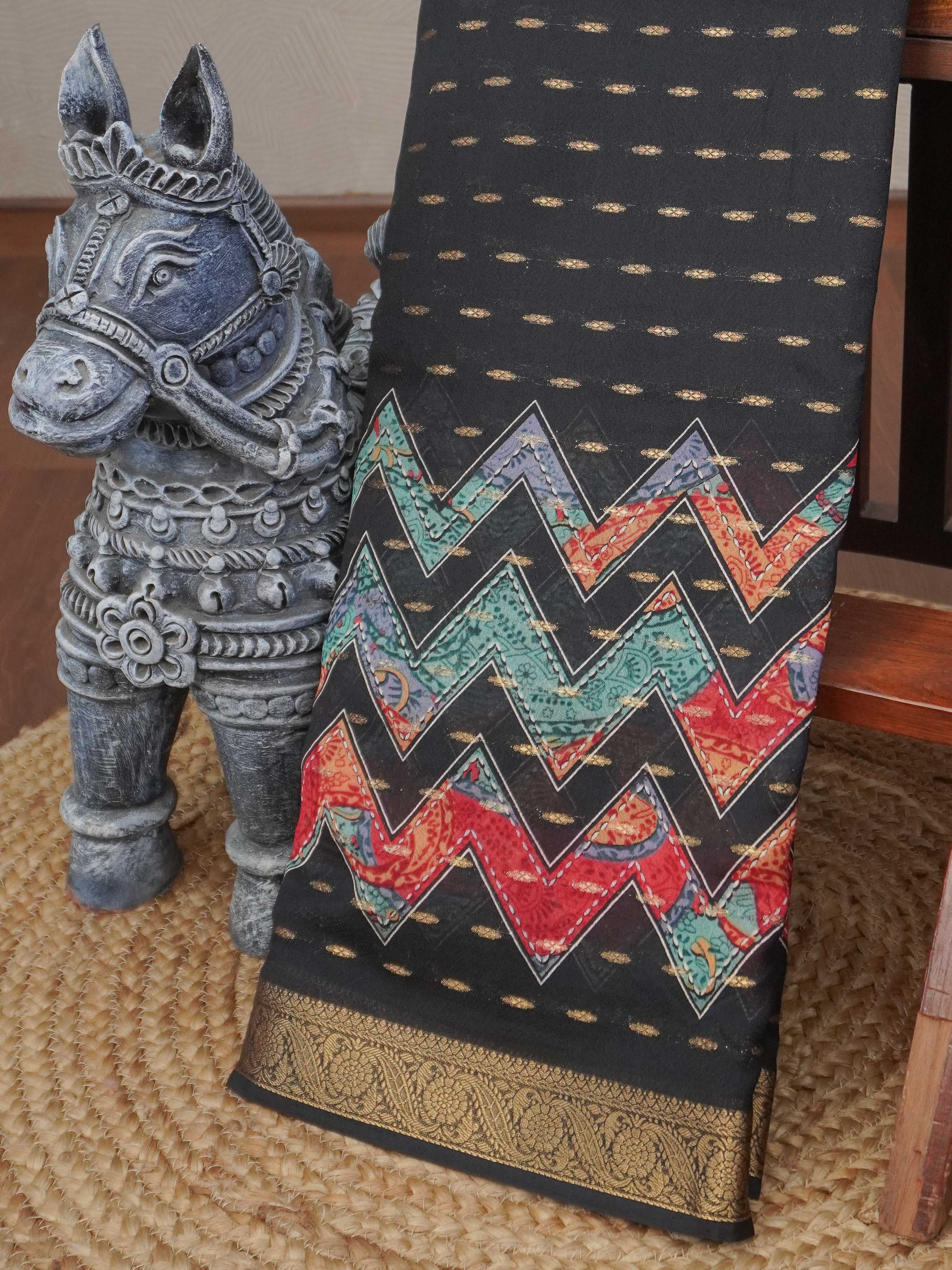 Printed Georgette Saree | TTDS3188