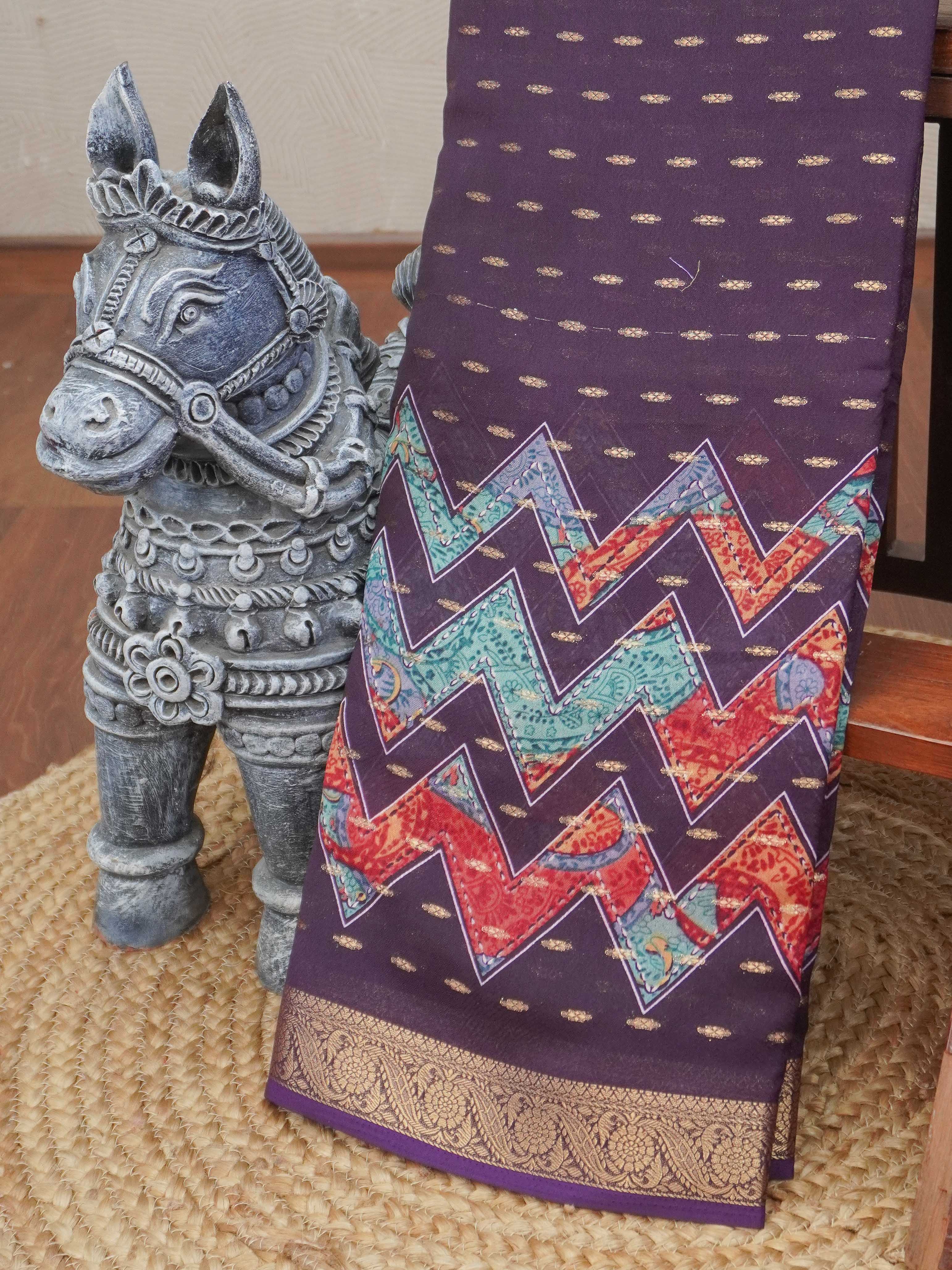 Printed Georgette Saree | TTDS3188