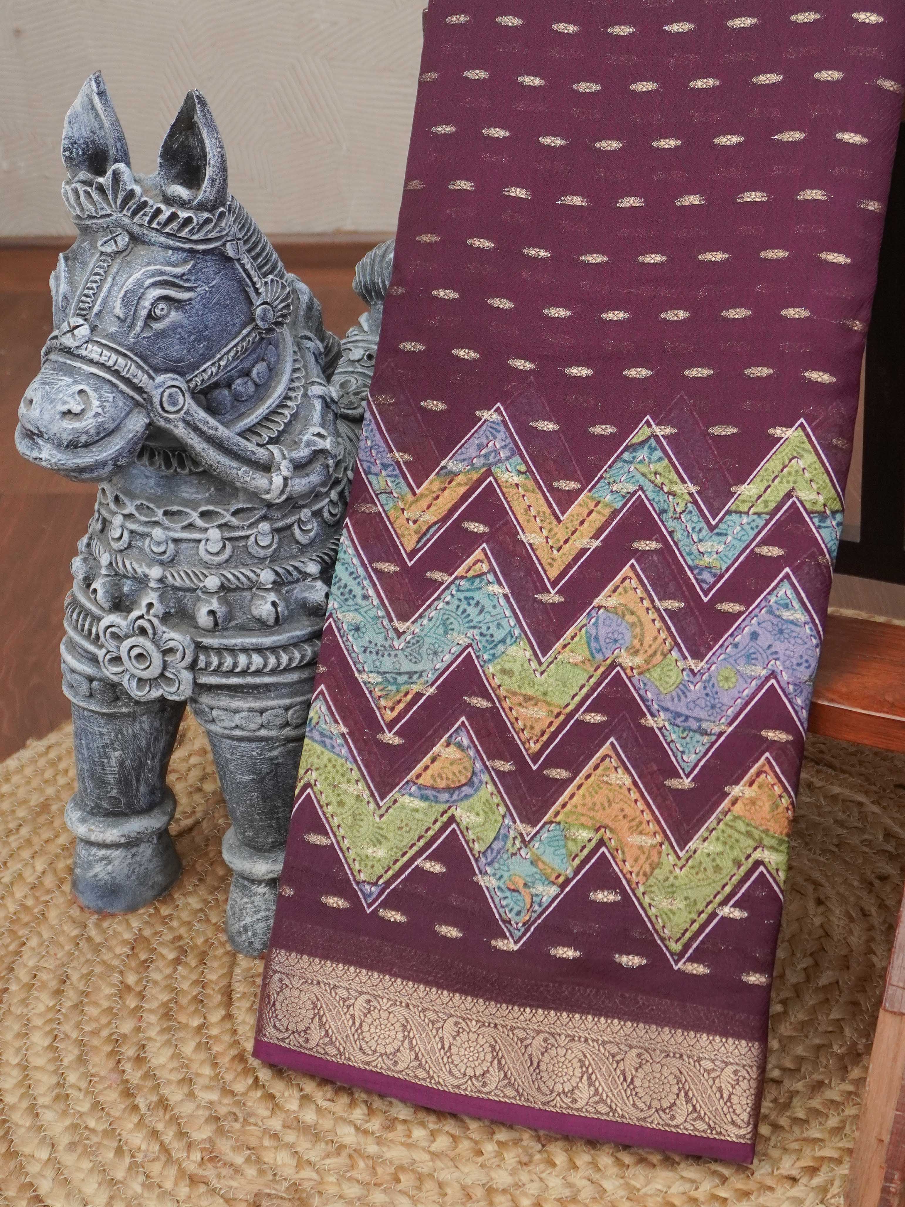 Printed Georgette Saree | TTDS3188