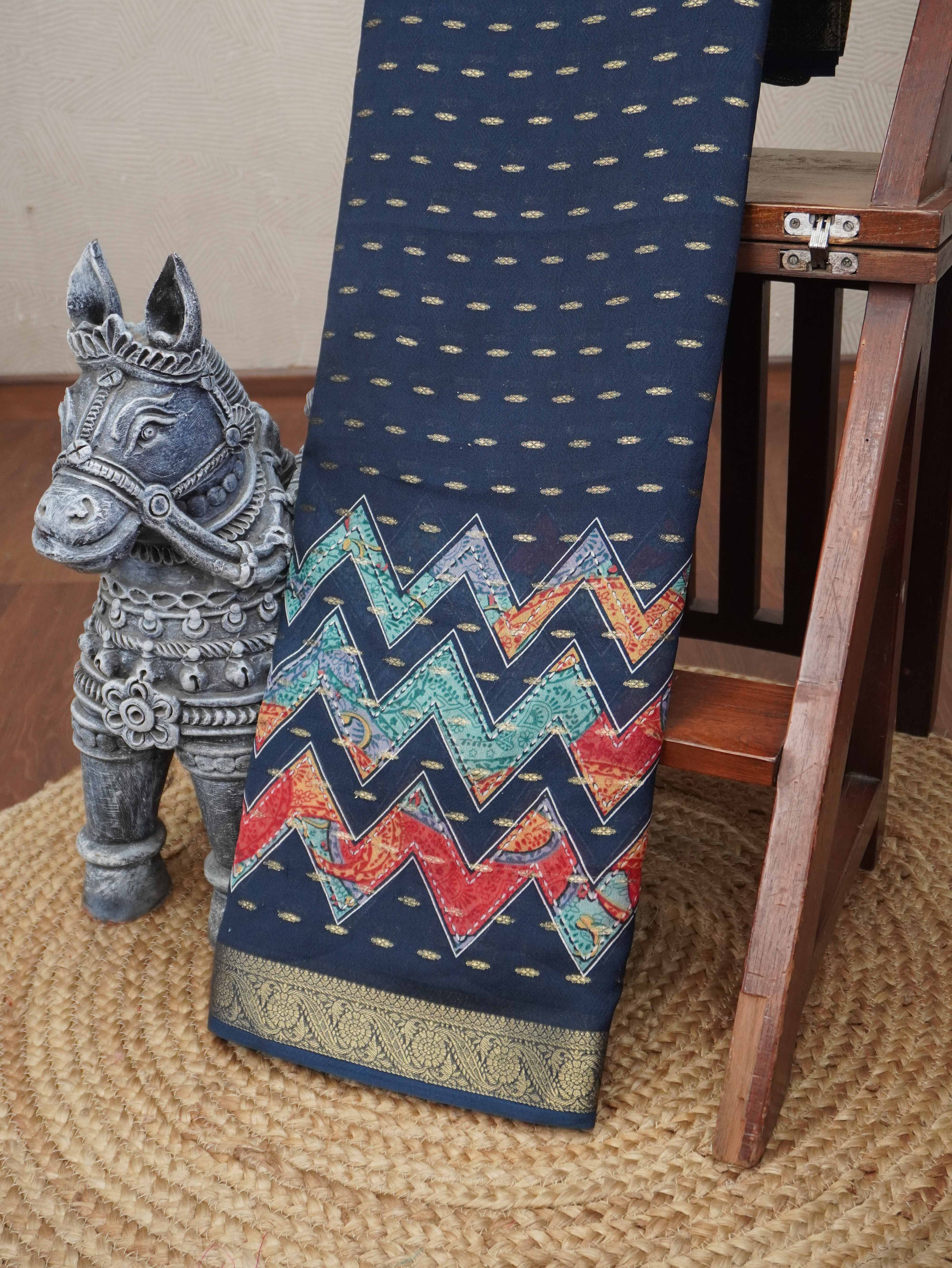 Printed Georgette Saree | TTDS3188