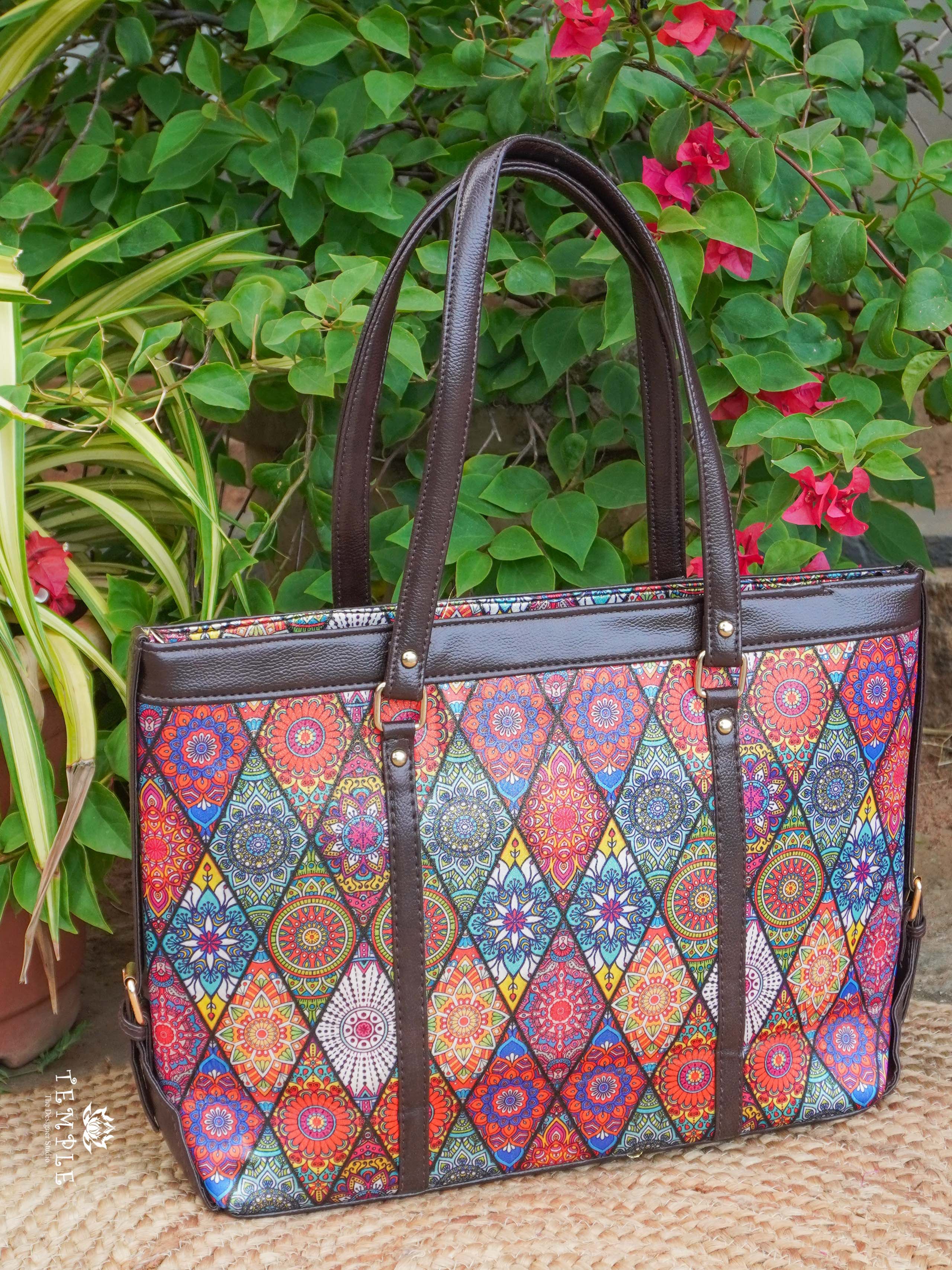 Block Printed Office Bag | TTDS2193