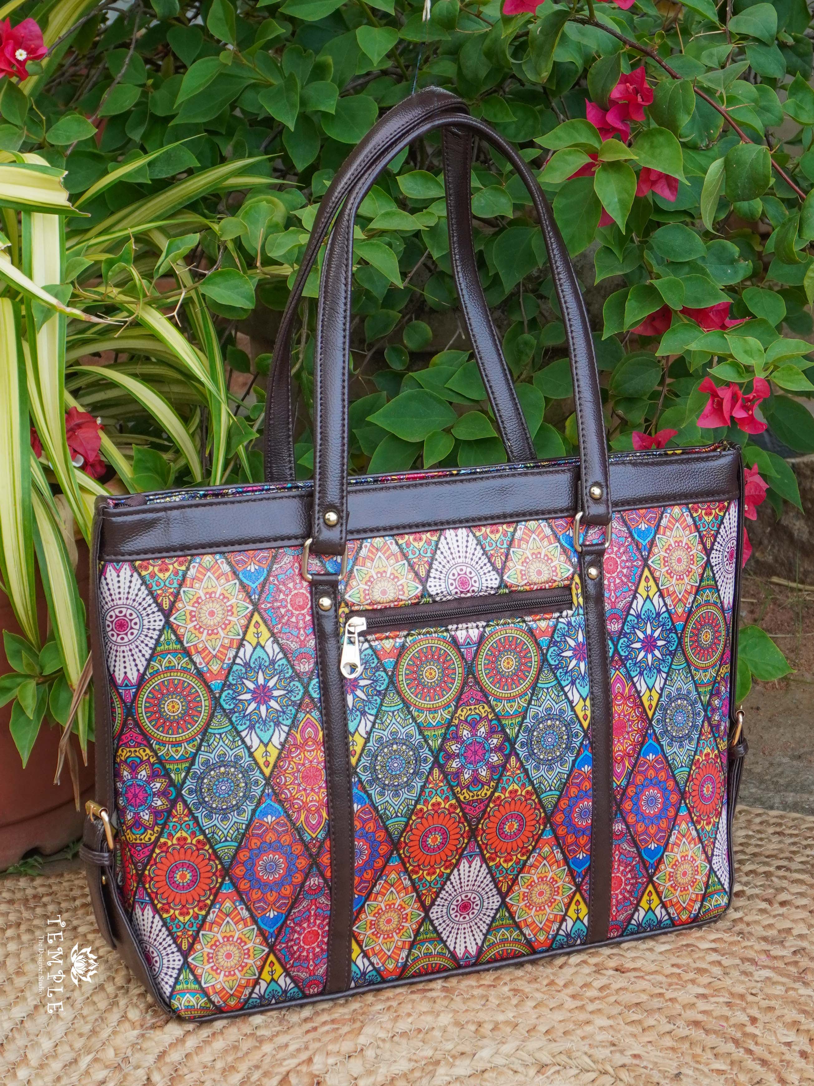 Block Printed Office Bag | TTDS2193