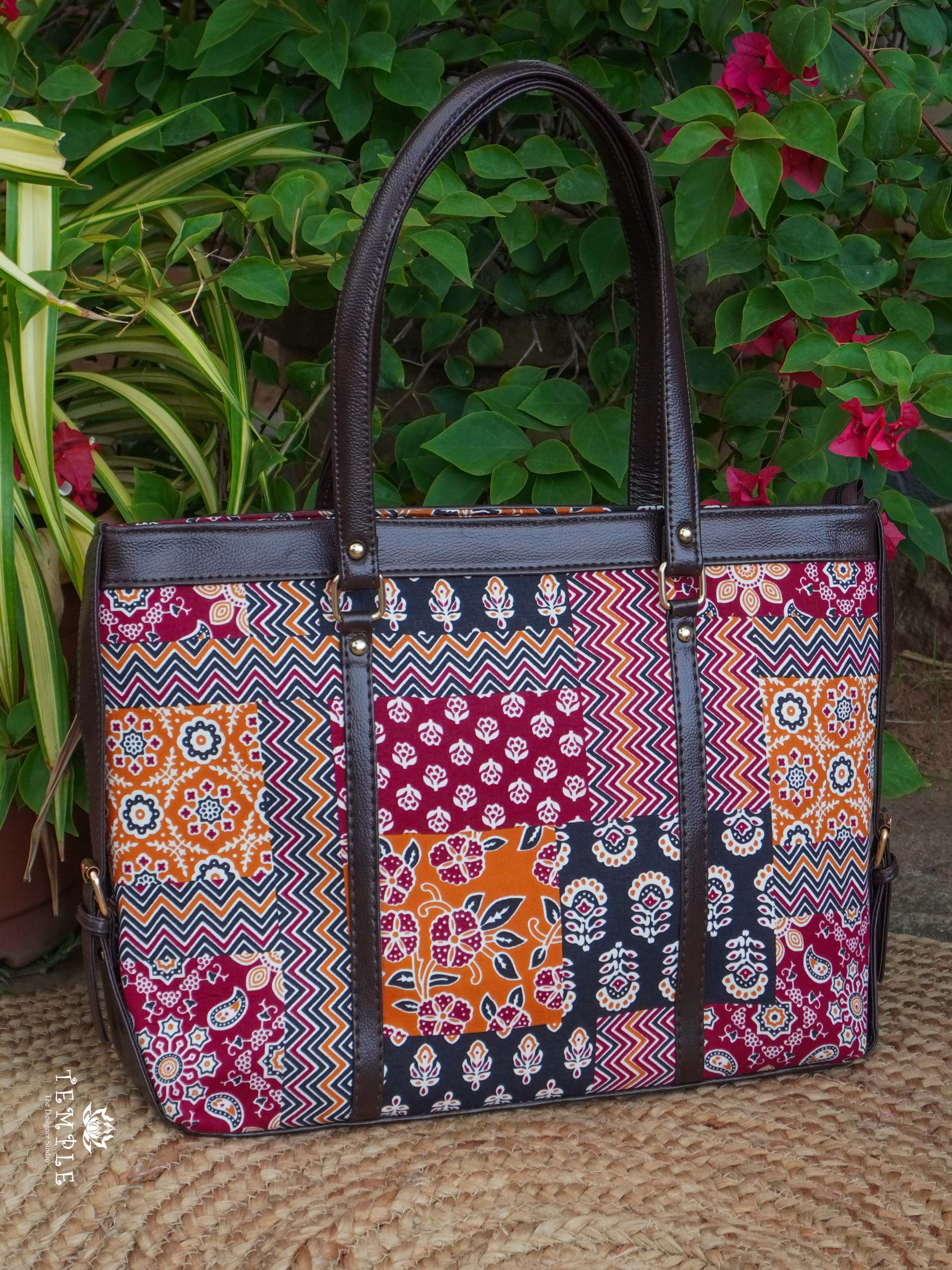 Block Printed Office Bag | TTDS2193