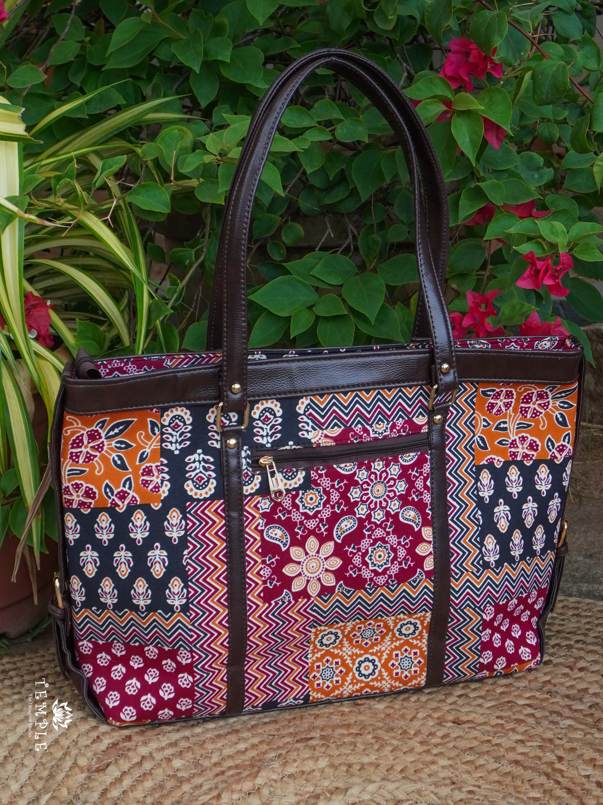Block Printed Office Bag | TTDS2193