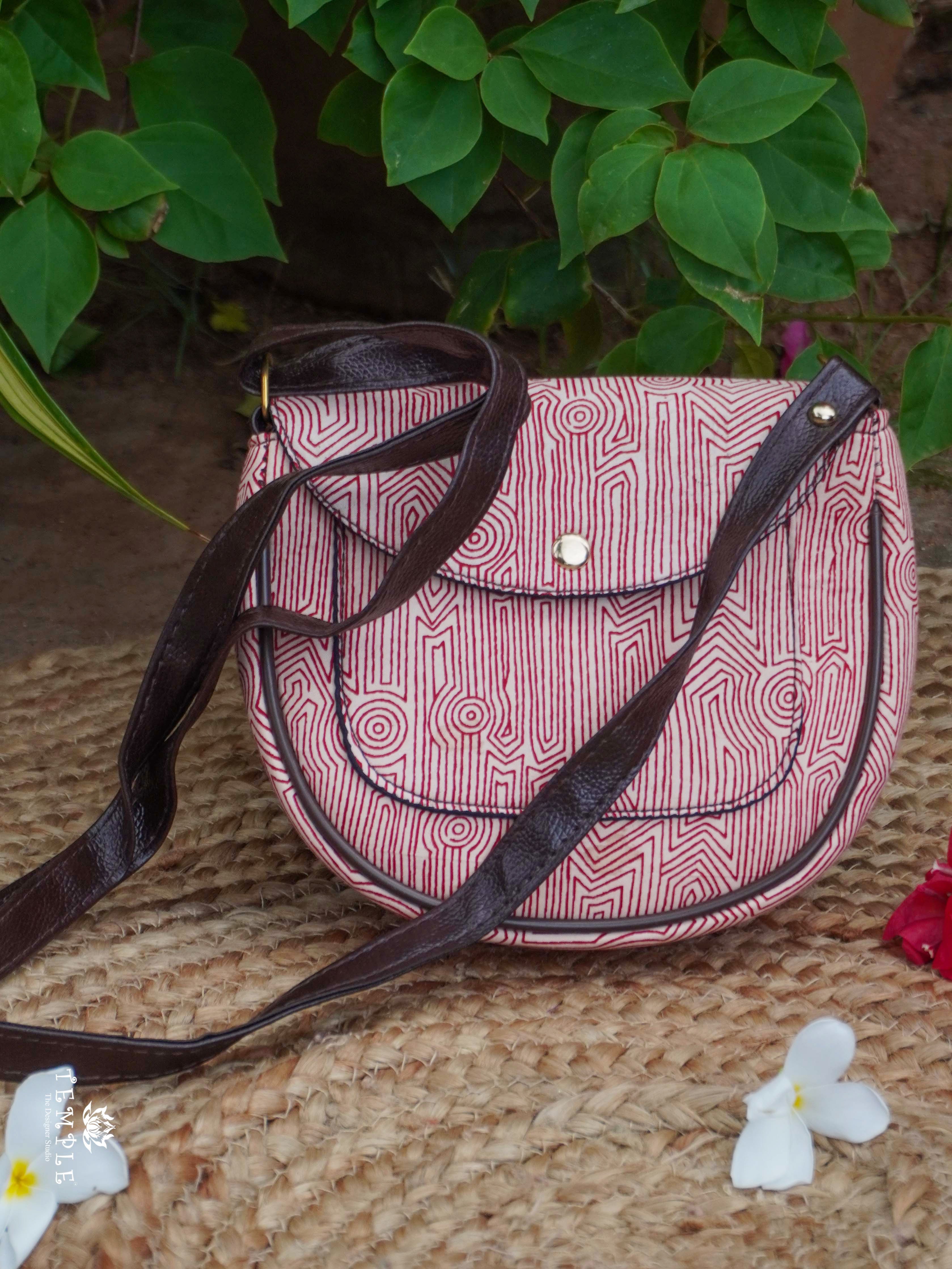 Block Printed Sling Bags | TTDS2192