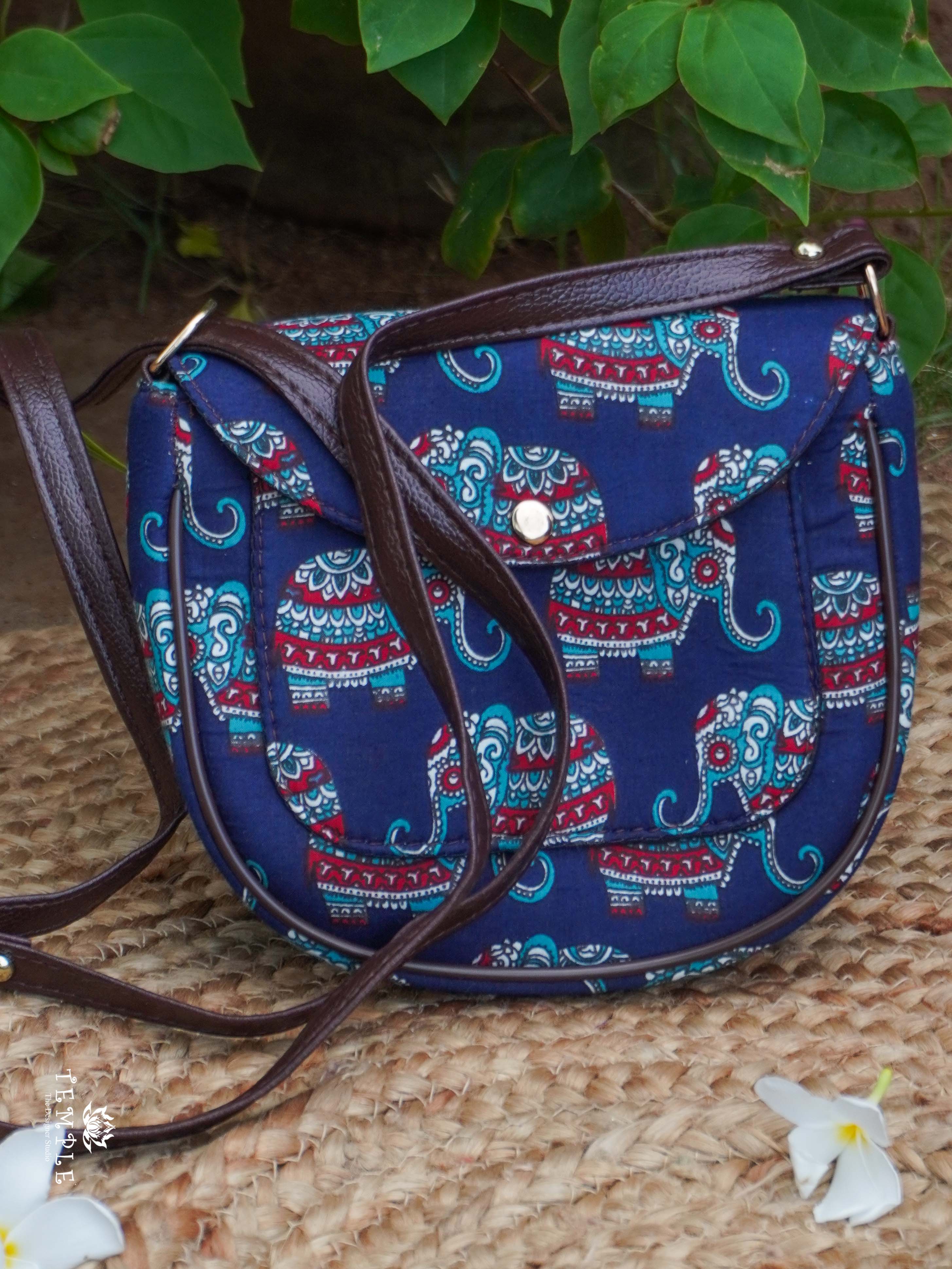 Block Printed Sling Bags | TTDS2192