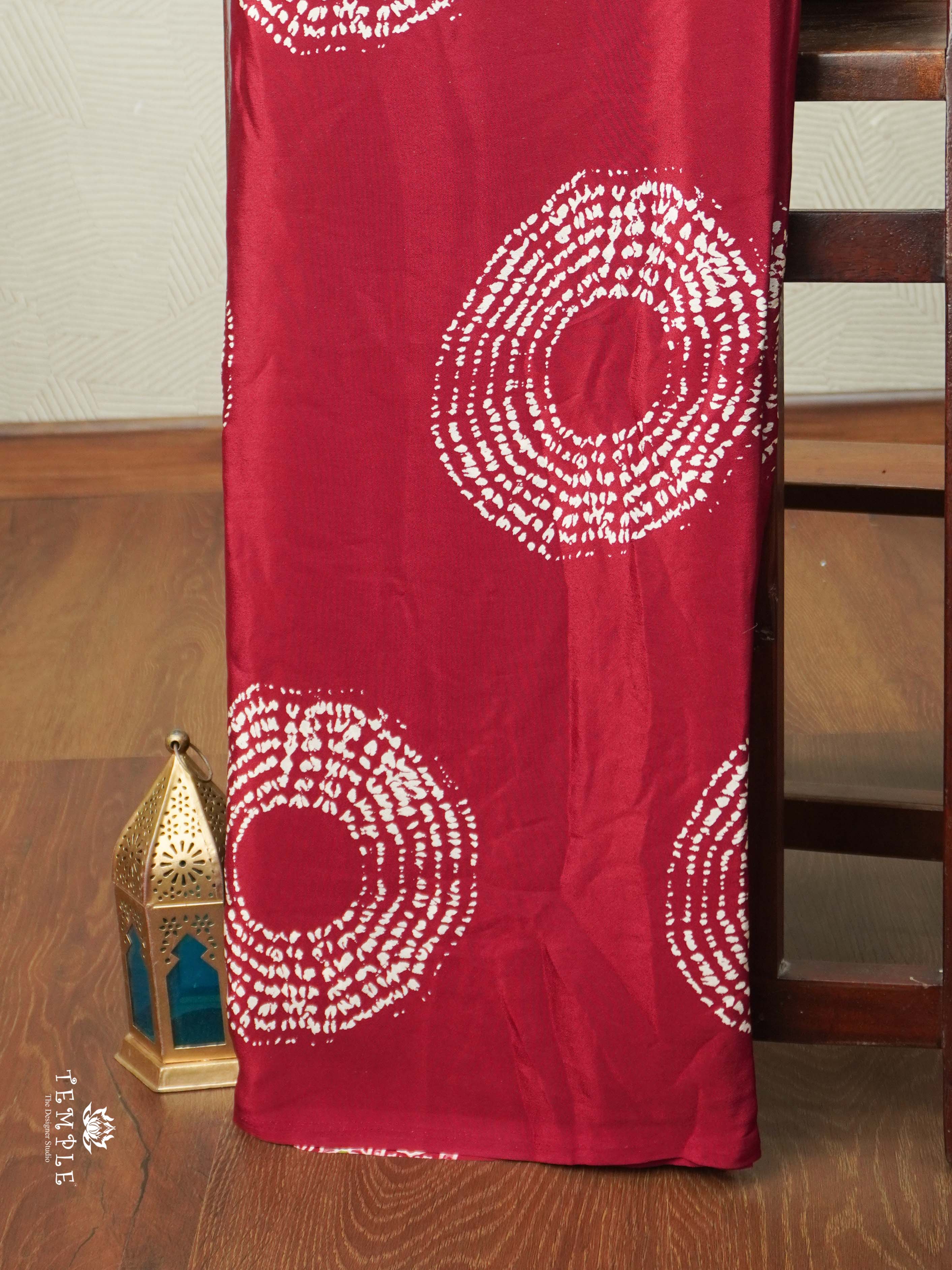 Semi Modal Silk Saree ( Red) | TTDS2198