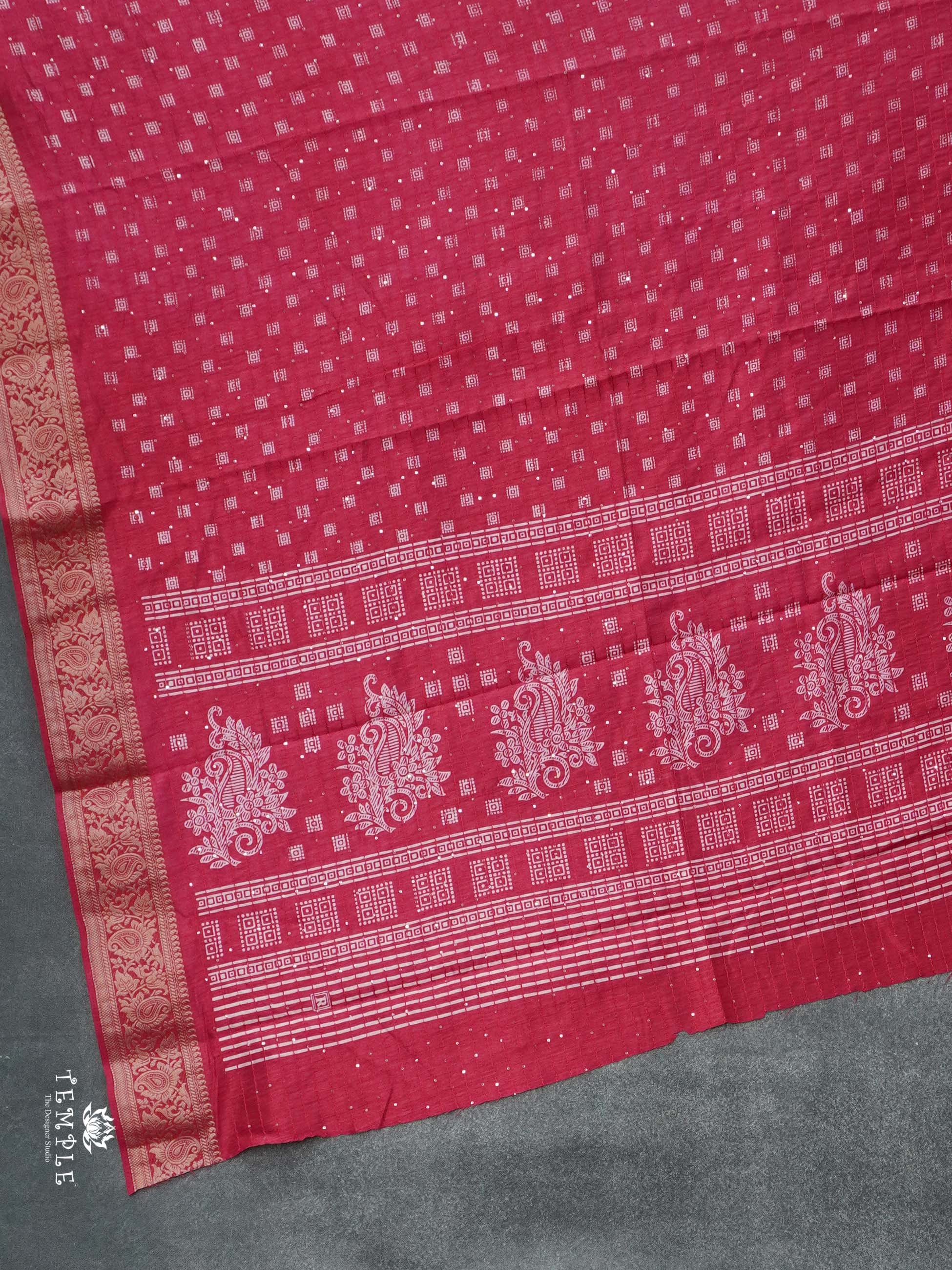 Sequins Tussar Saree | TTDS2692