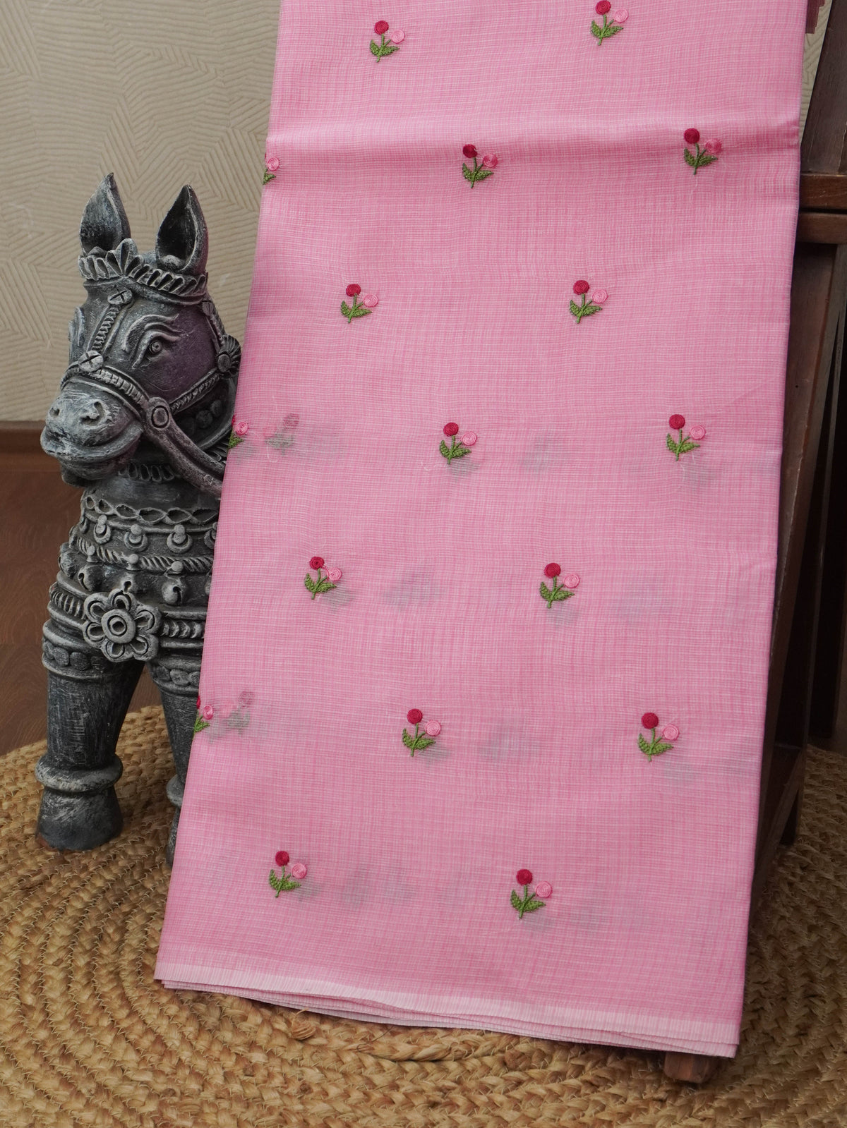 Kota Cotton Saree With Embroidery Work | TTDS3619