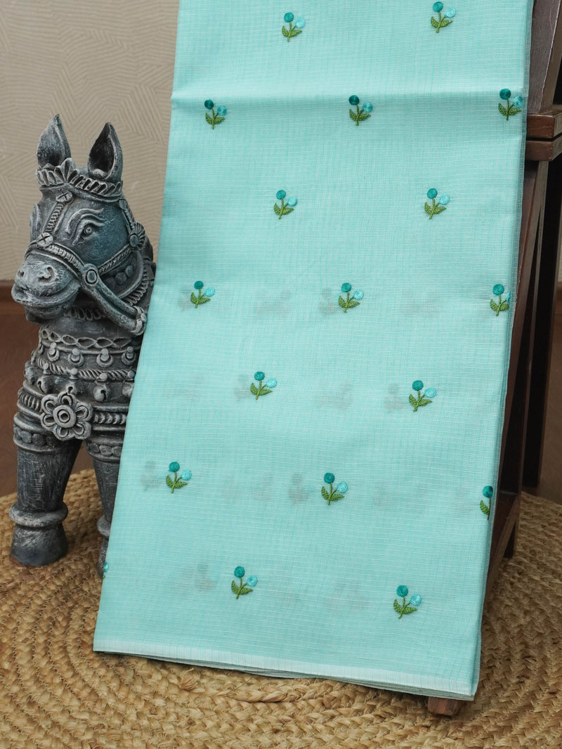 Kota Cotton Saree With Embroidery Work | TTDS3619