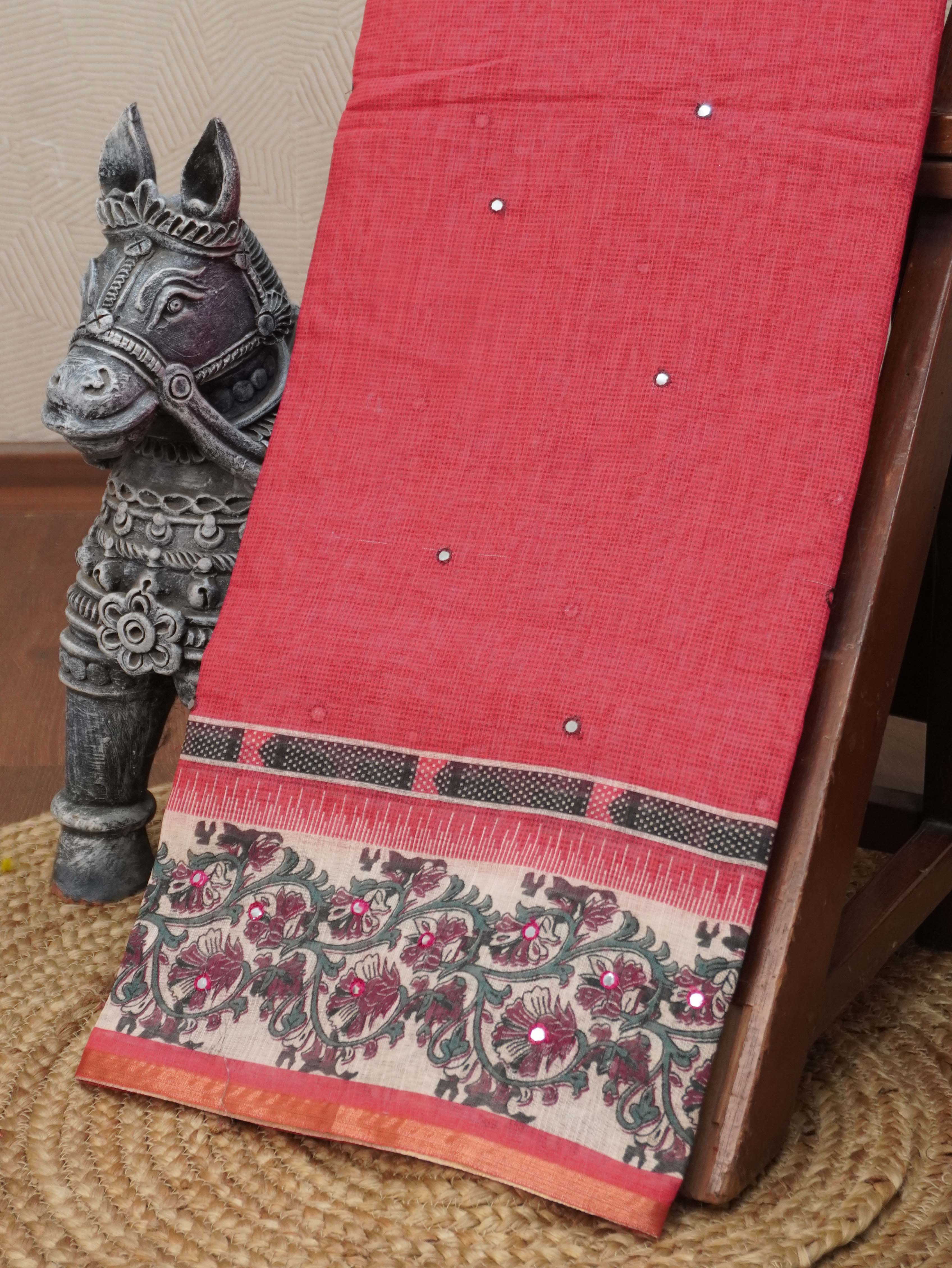 Linen Cotton Saree | TTDS3198