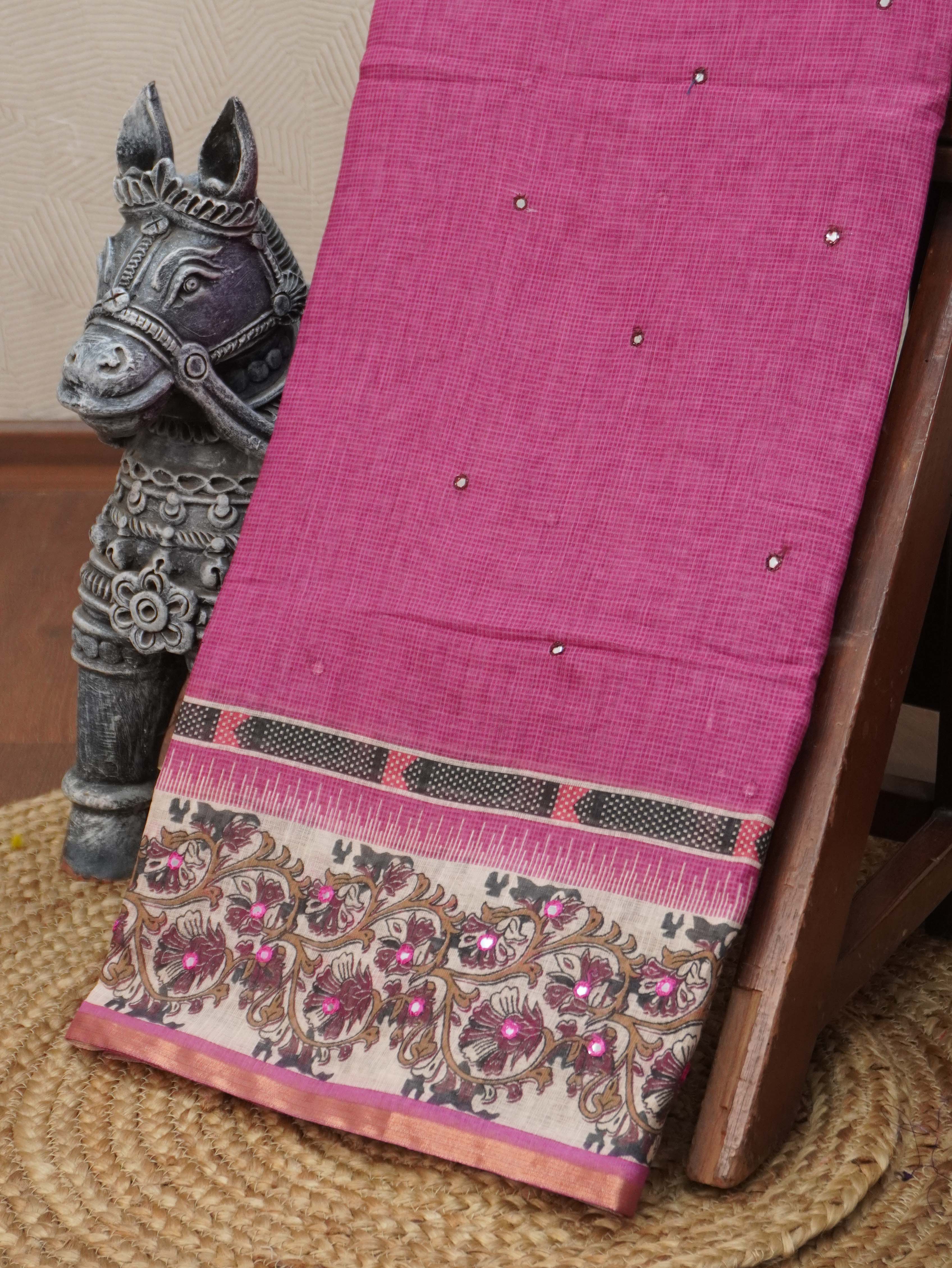 Linen Cotton Saree | TTDS3198