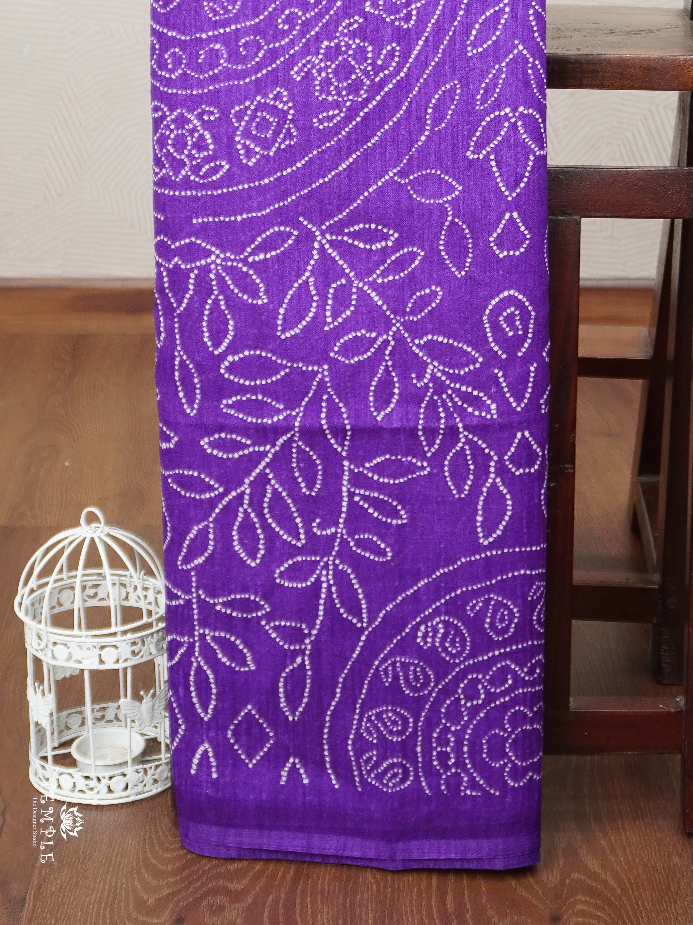 Printed Linen Silk Saree | TTDS2272