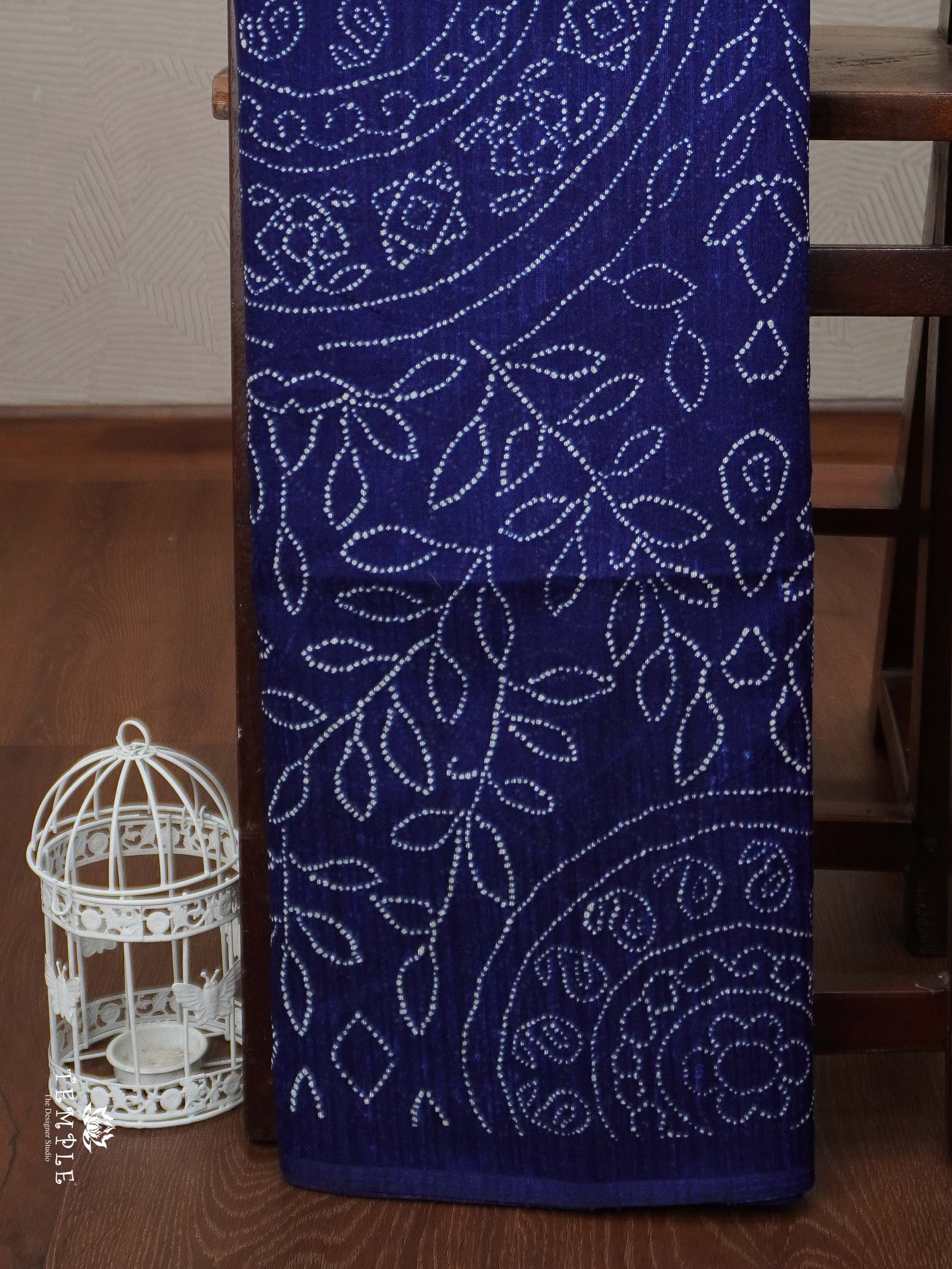 Printed Linen Silk Saree | TTDS2272