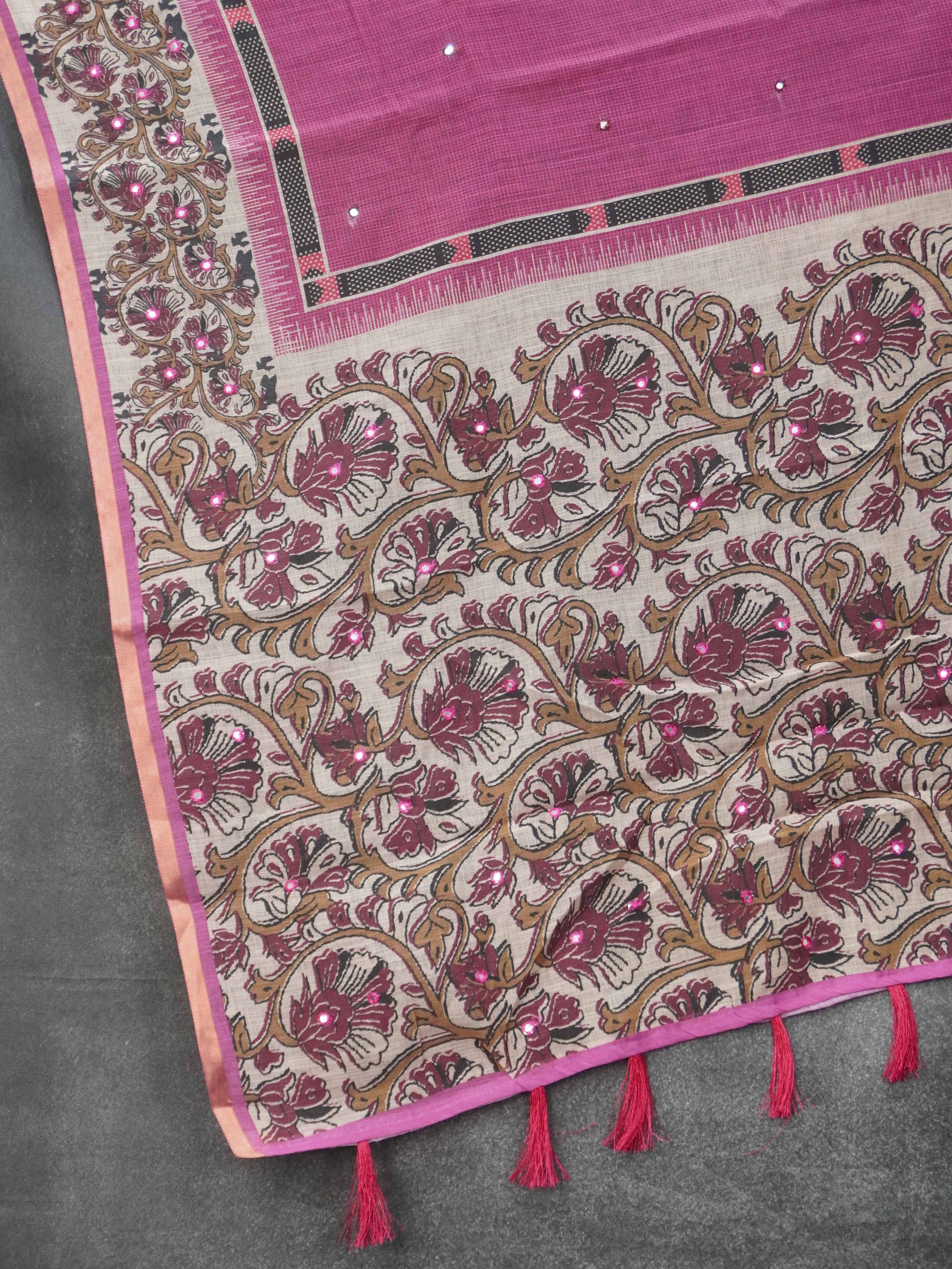 Linen Cotton Saree | TTDS3198