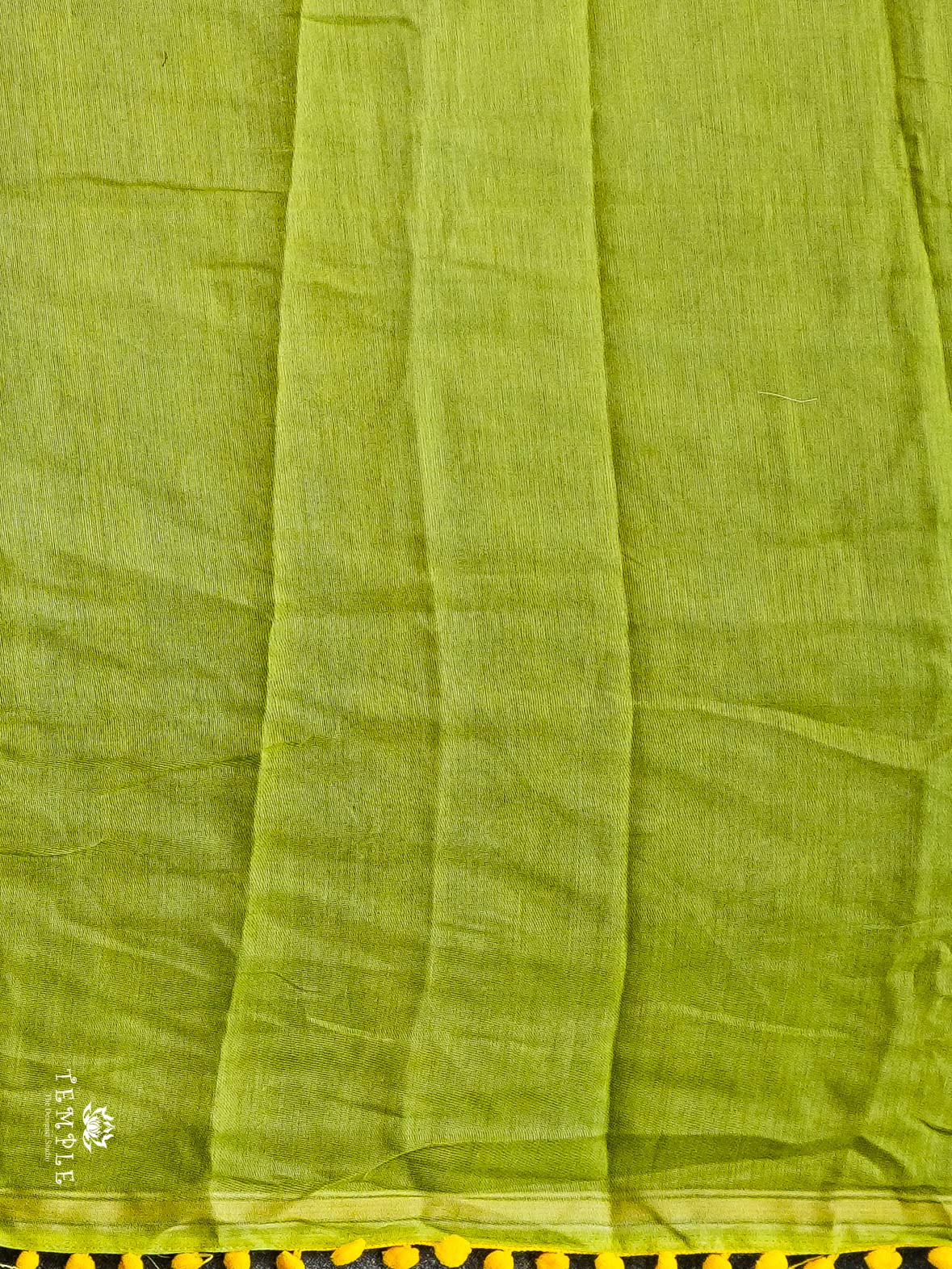 Chanderi Cotton Saree With Pompoms | TTDS2271