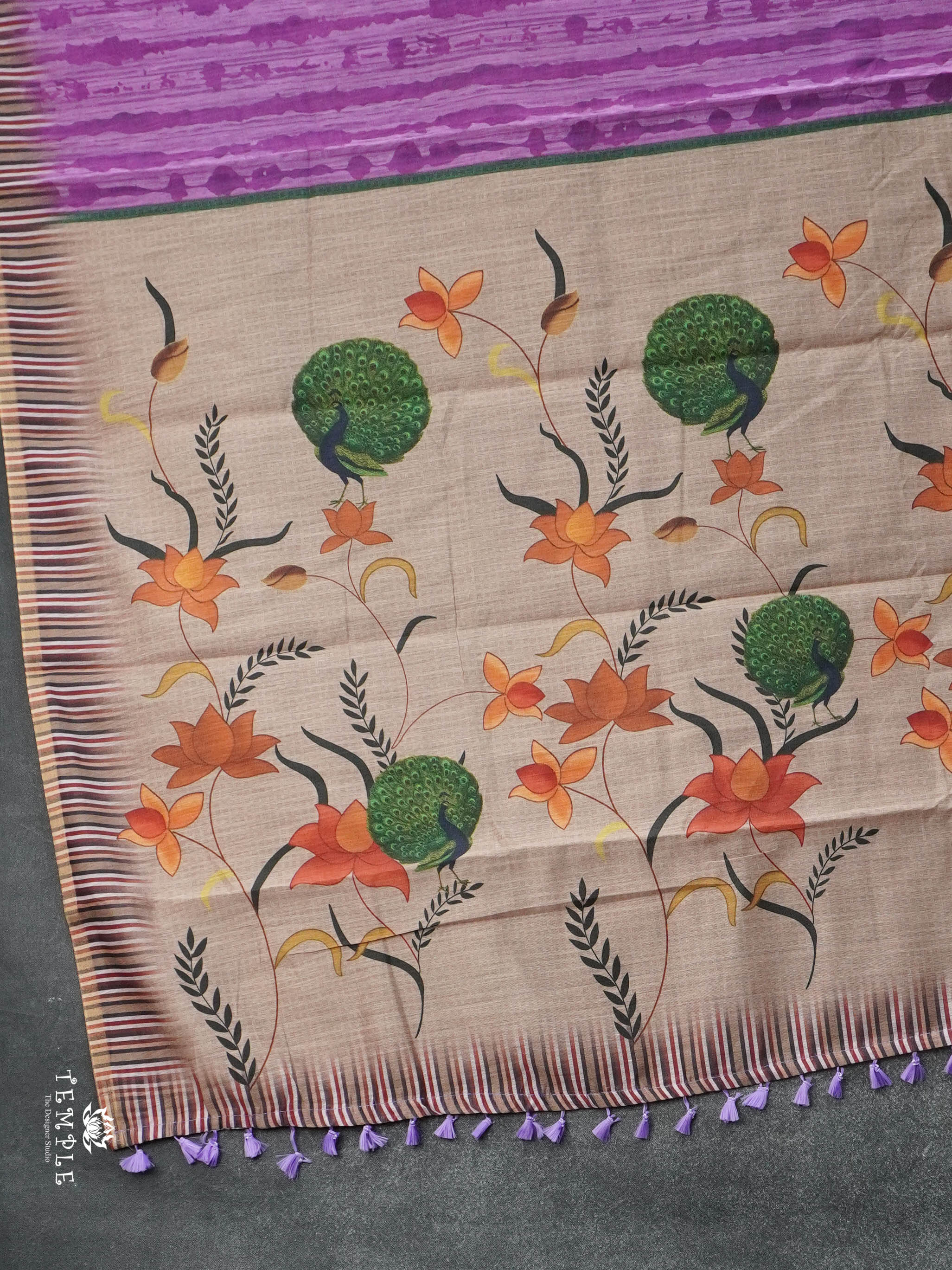 Printed Cotton Saree | TTDS2776