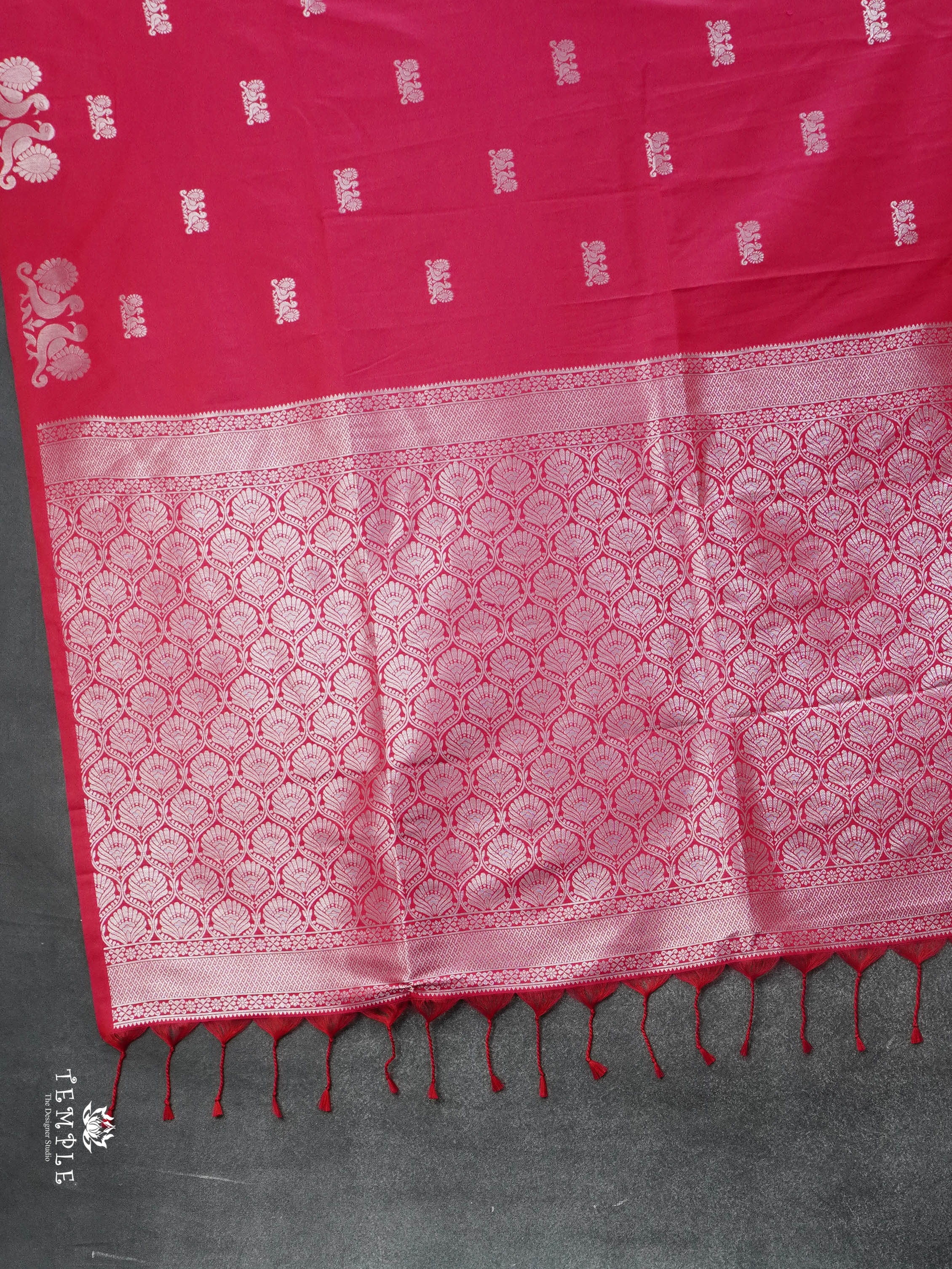 Semi Silk Saree with Peacock Design | TTDS2779