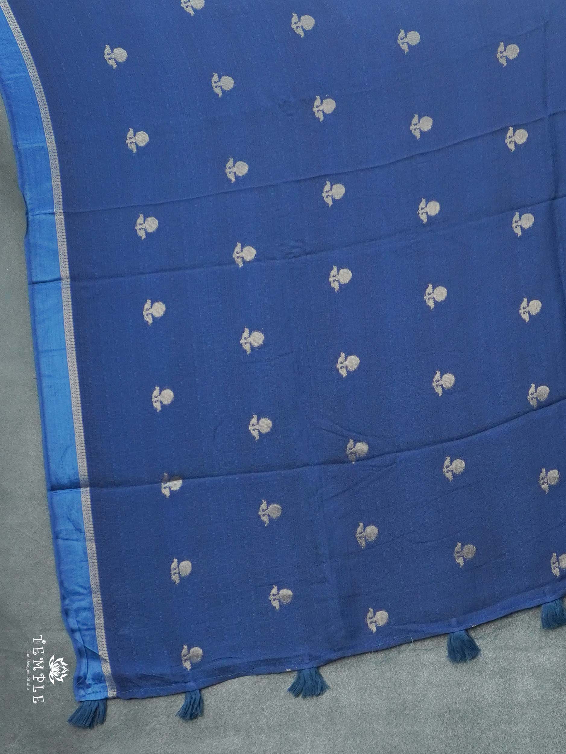 Khadi Silk Sarees(Peacock Blue) | TTDS2225
