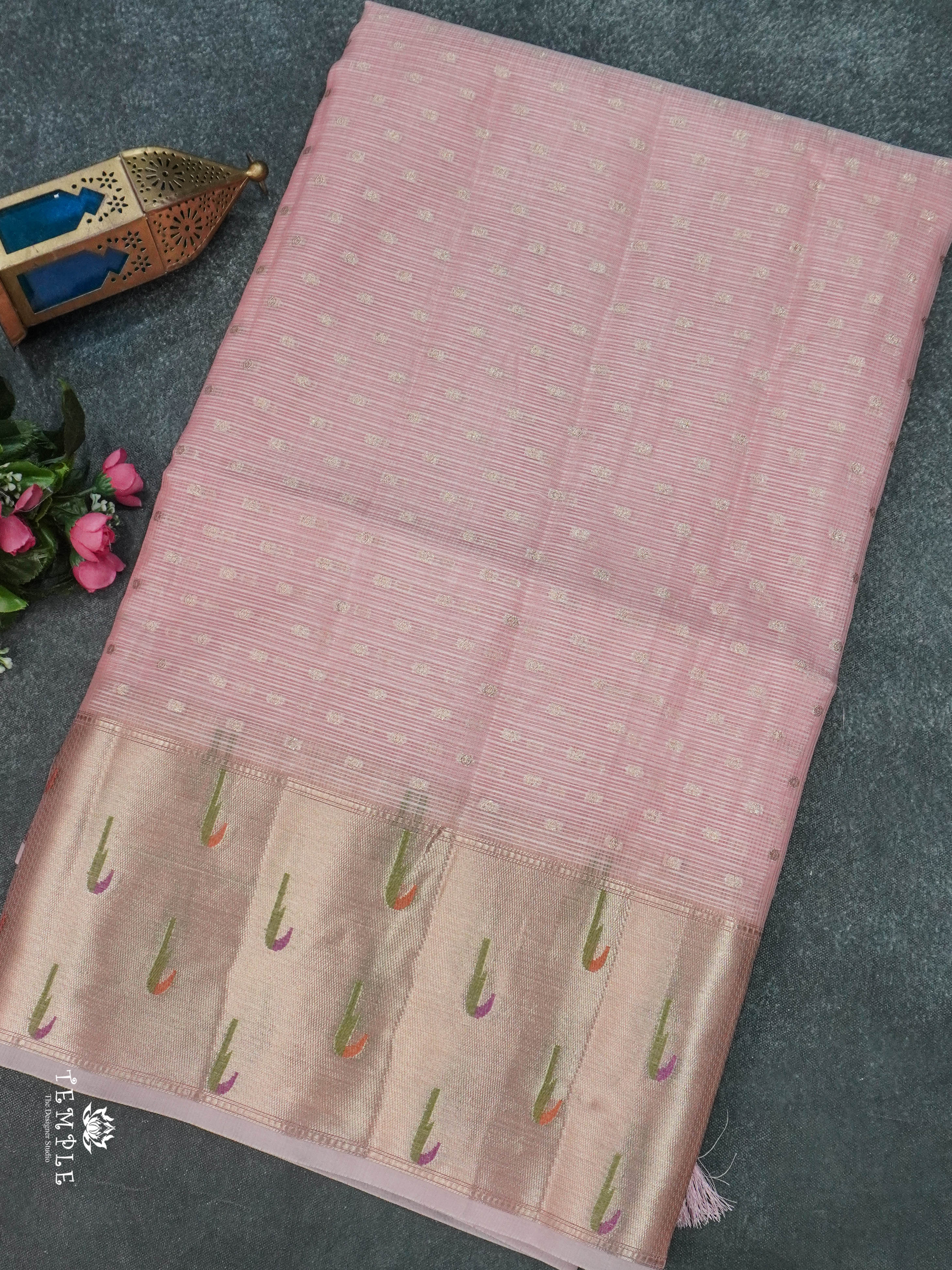 Zari Kota Saree With Paithani Border | TTDS1776