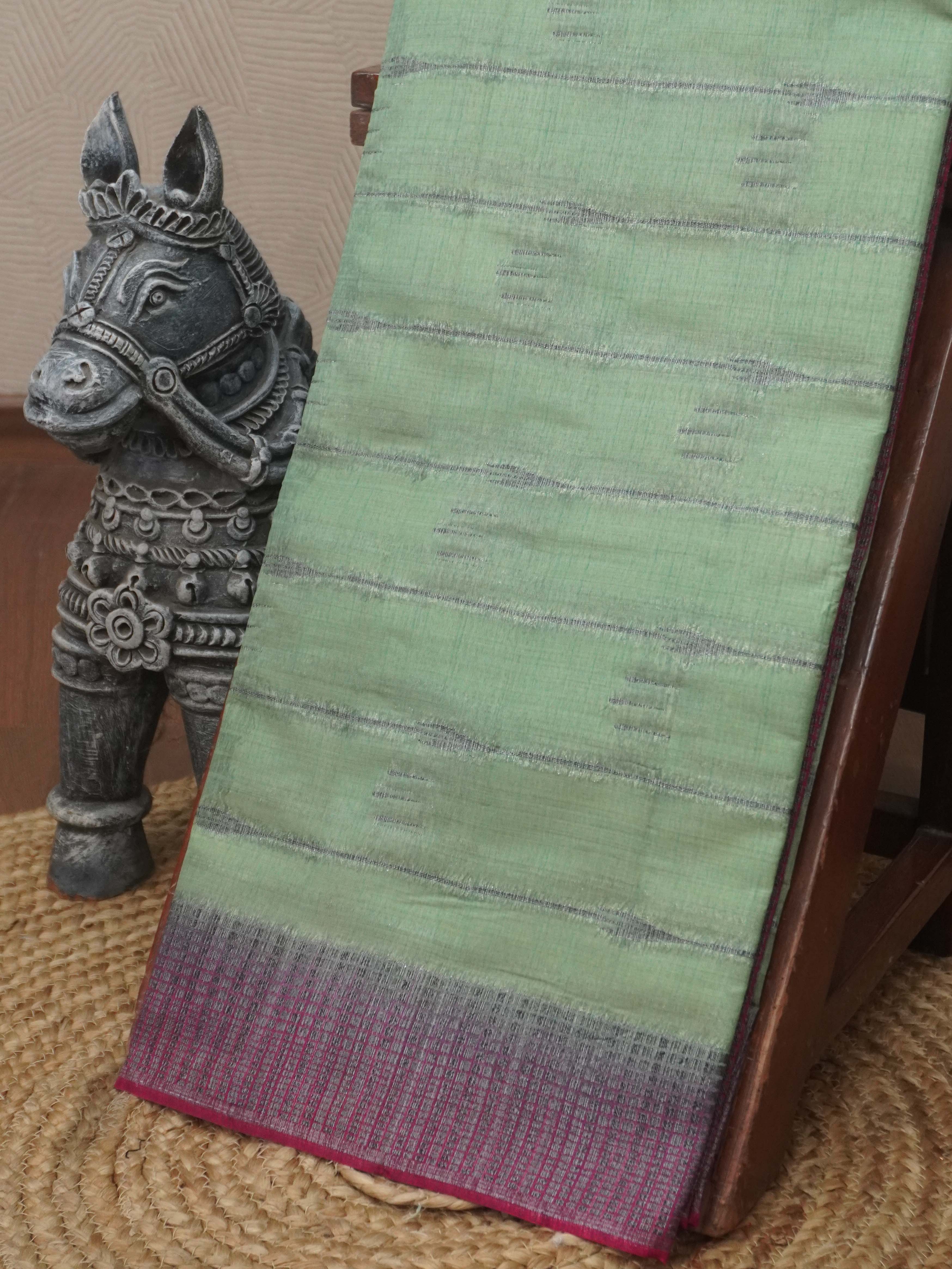 Semi Tussar Silk Saree | TTDS3204