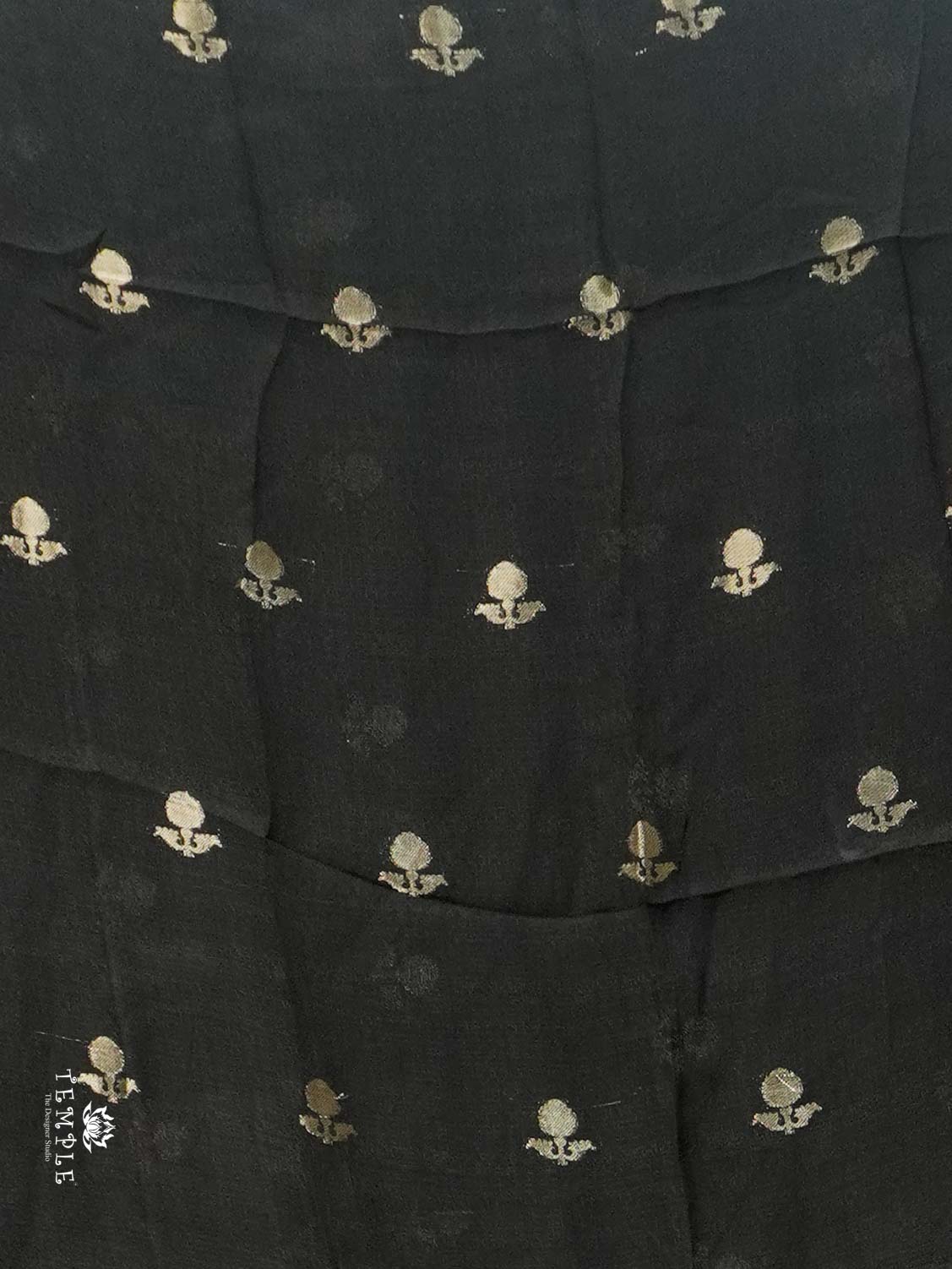 Khadi Silk Sarees(Black) | TTDS2225