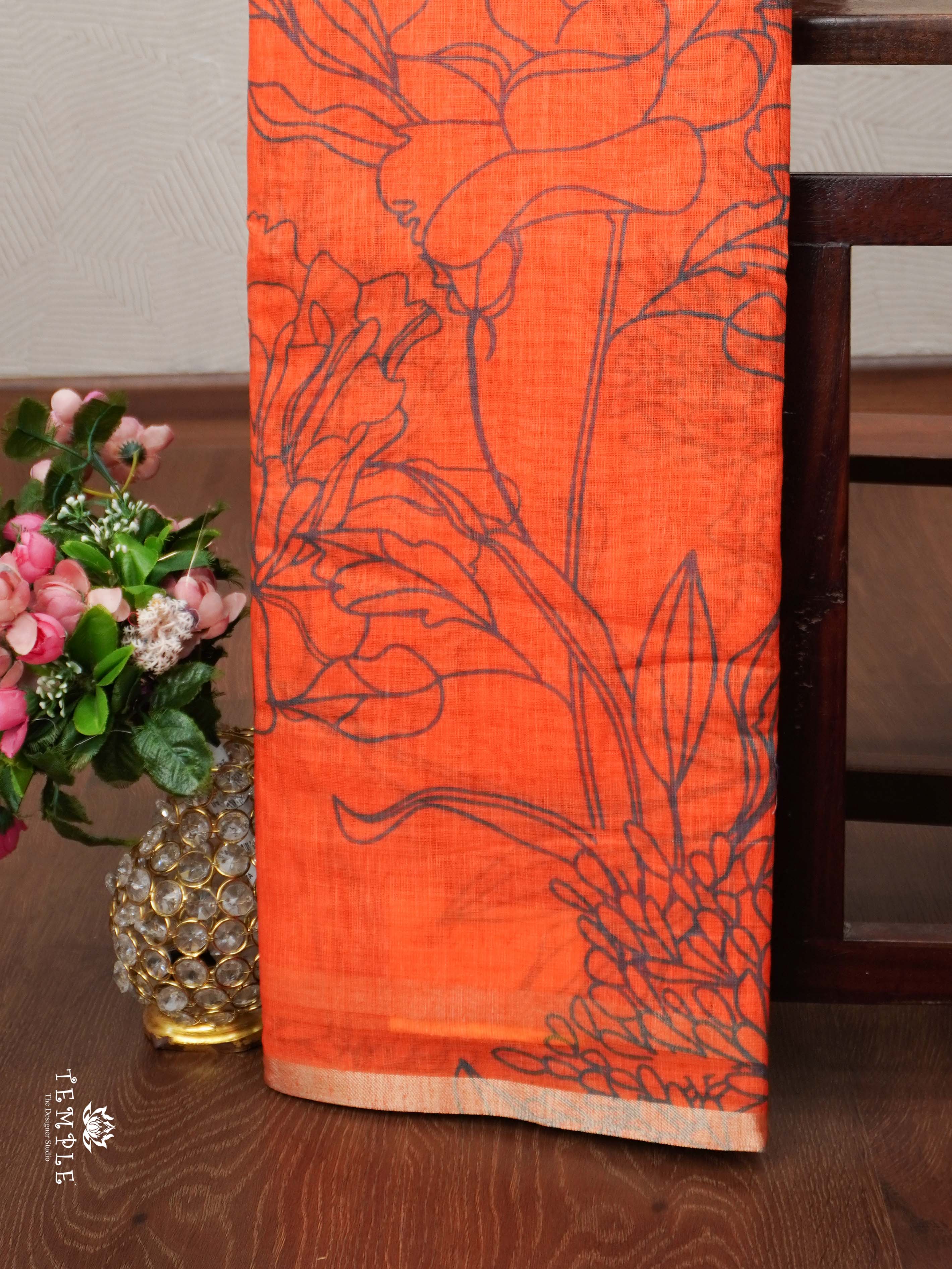 Printed Chanderi Cotton Saree | TTDS2281