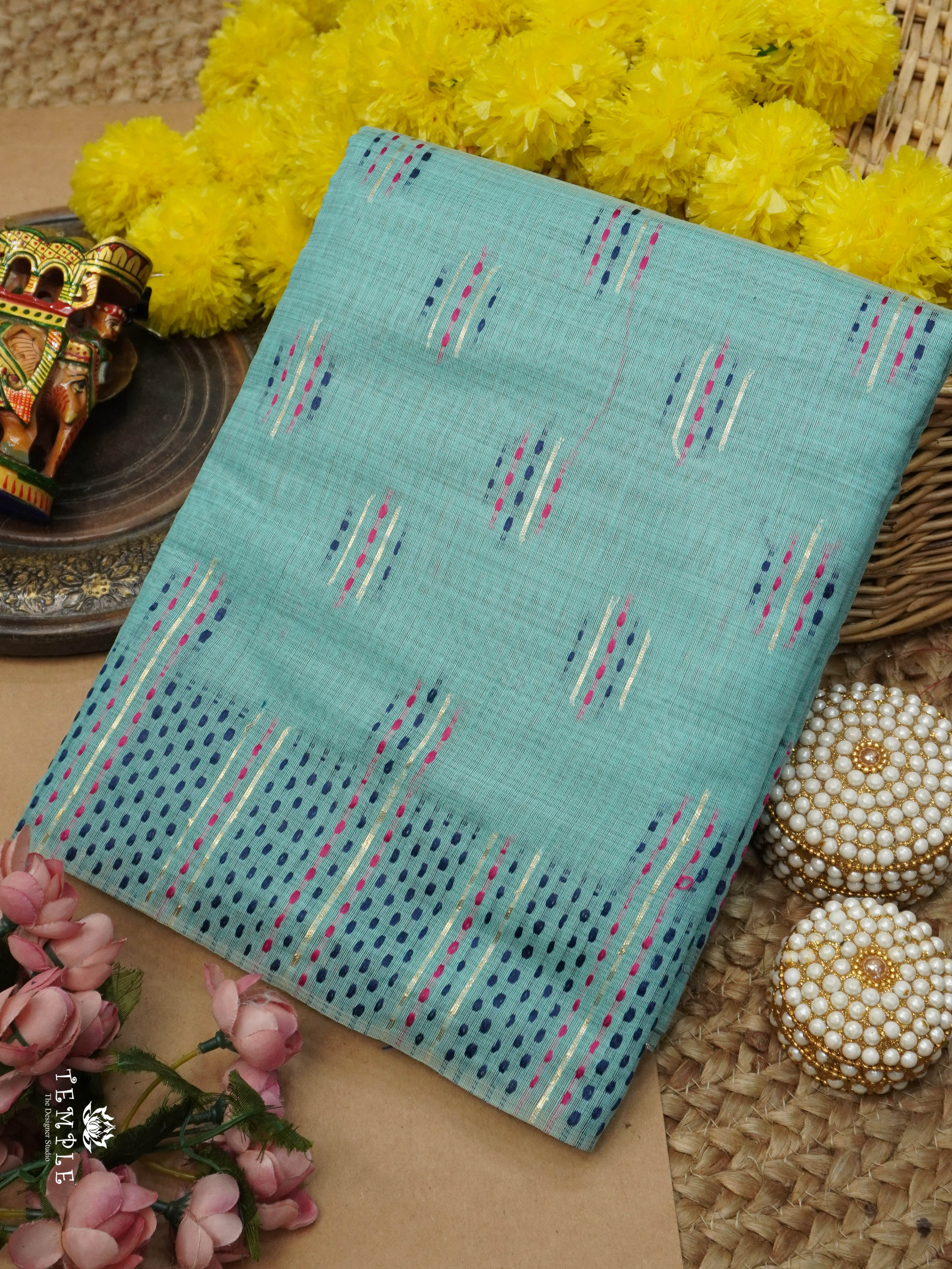 Printed Chanderi Cotton Saree | TTDS2787