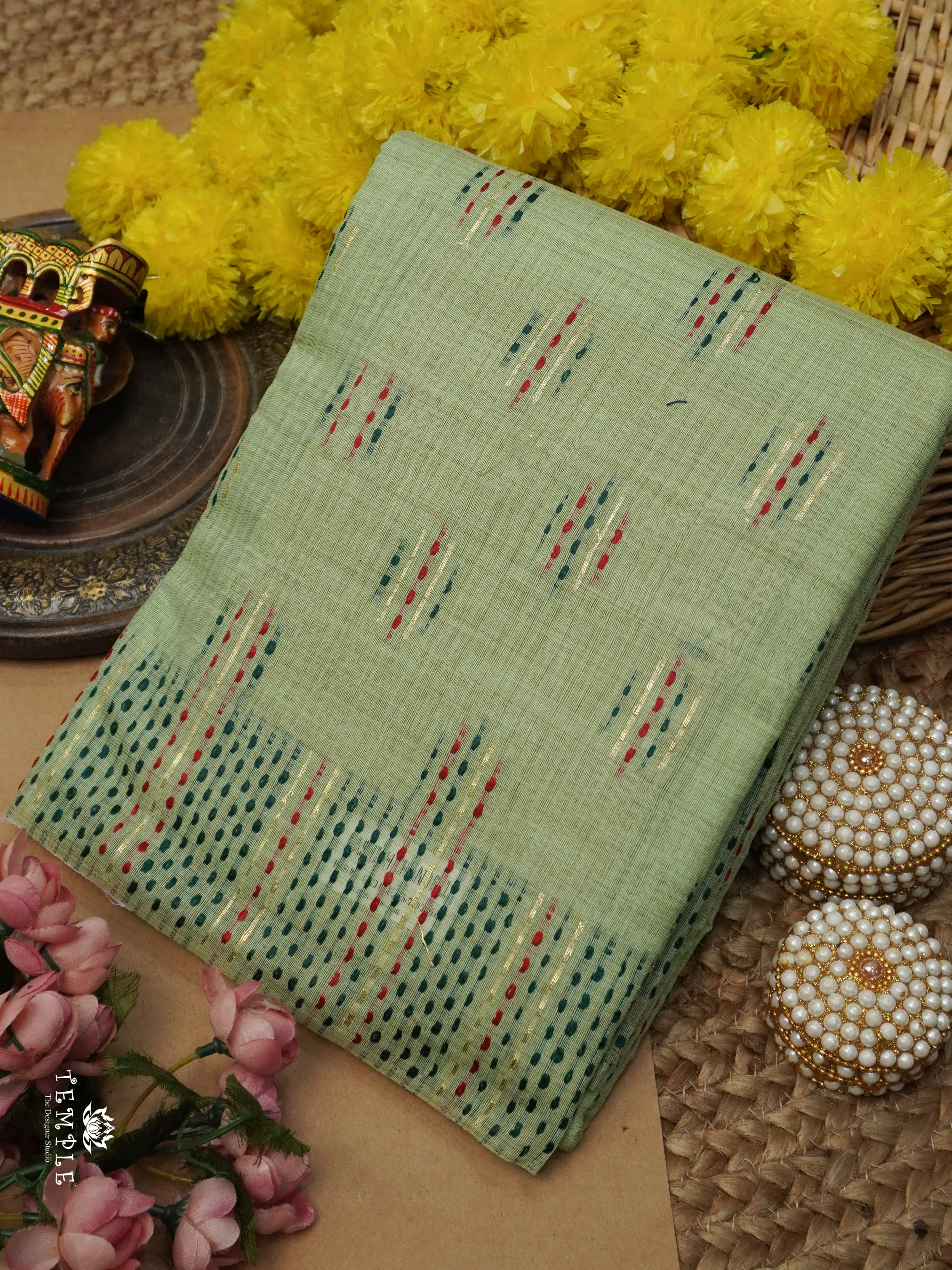 Printed Chanderi Cotton Saree | TTDS2787