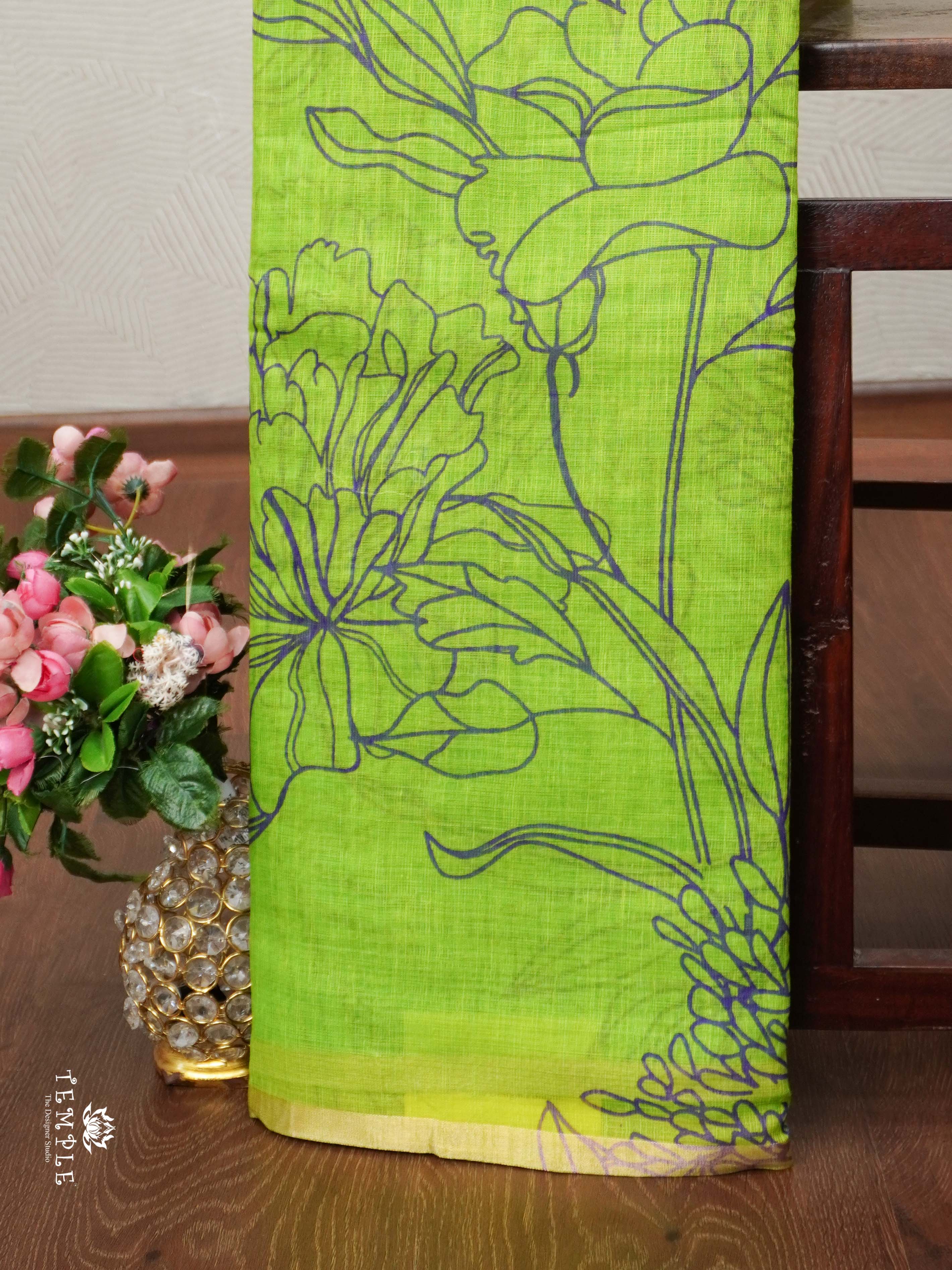 Printed Chanderi Cotton Saree | TTDS2281