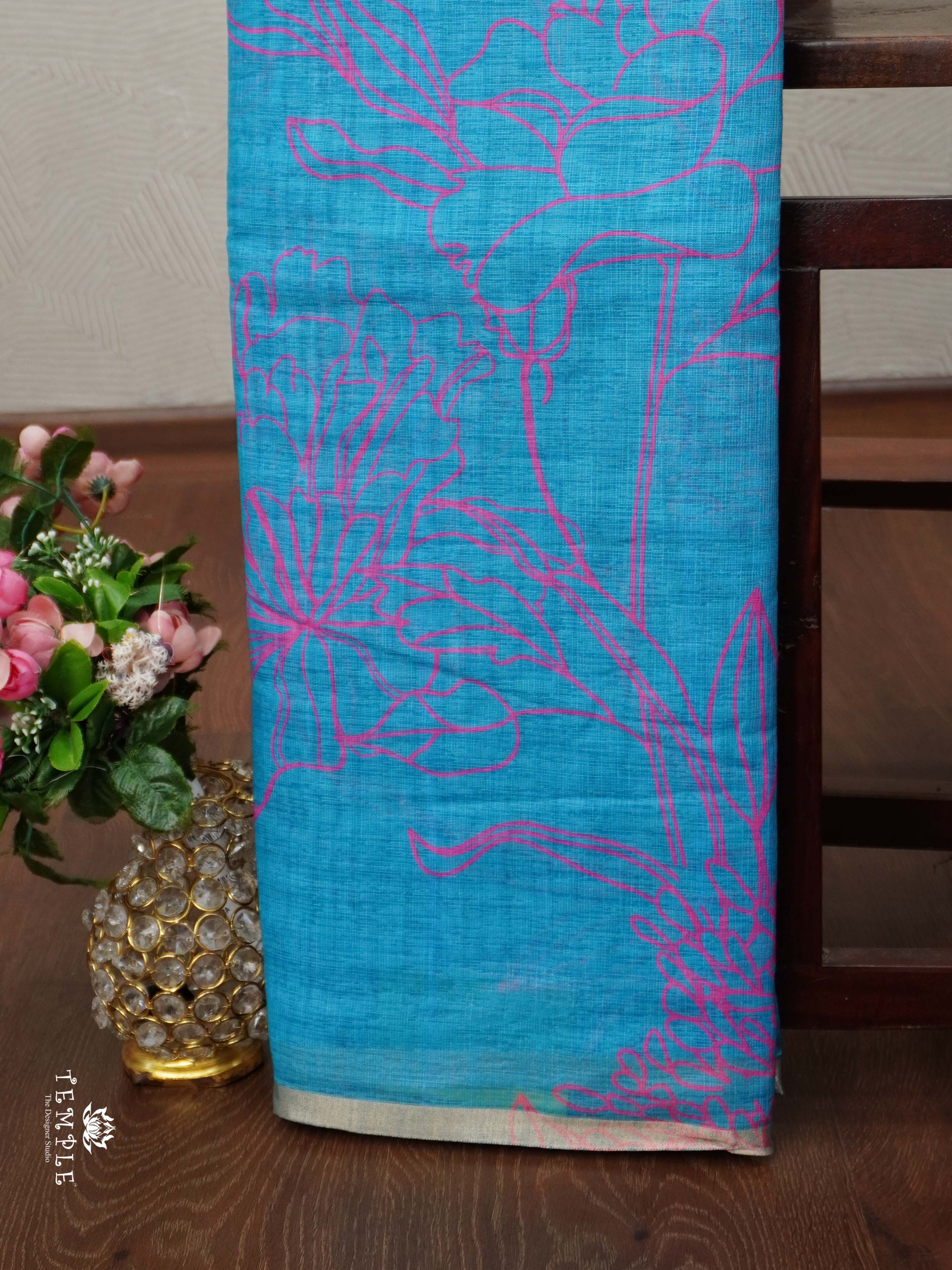 Printed Chanderi Cotton Saree | TTDS2281