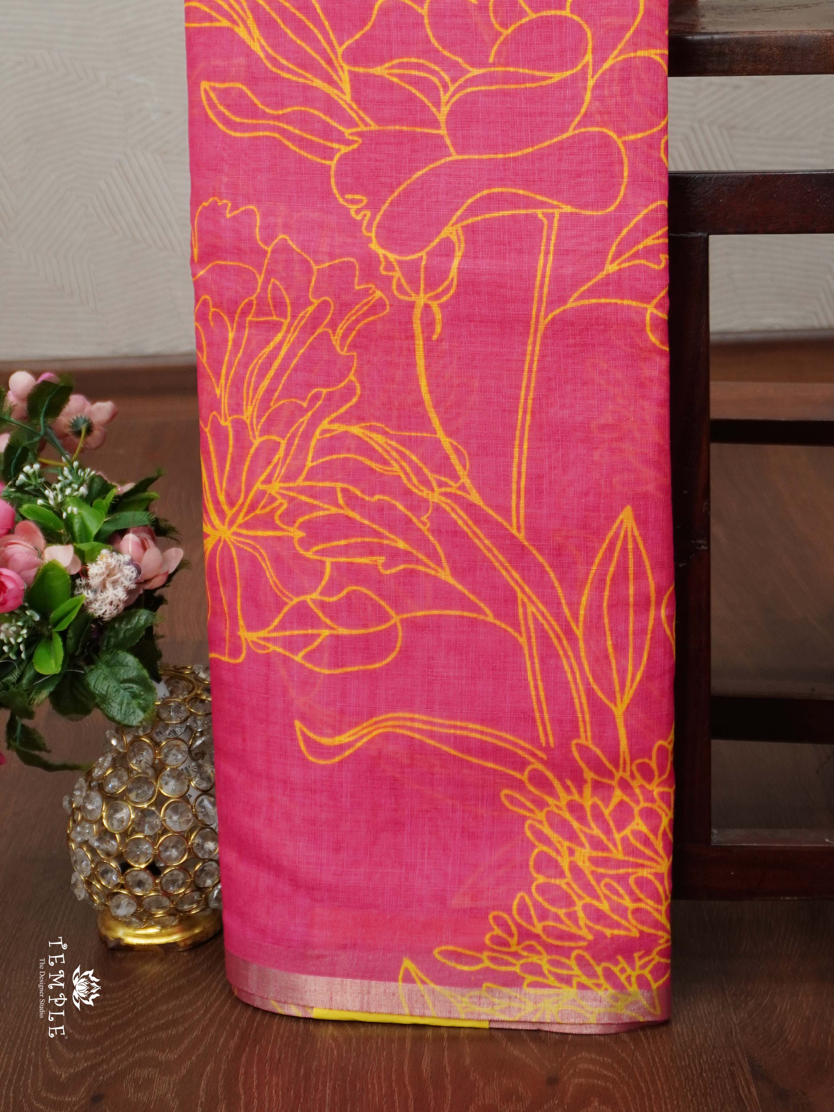 Printed Chanderi Cotton Saree | TTDS2281