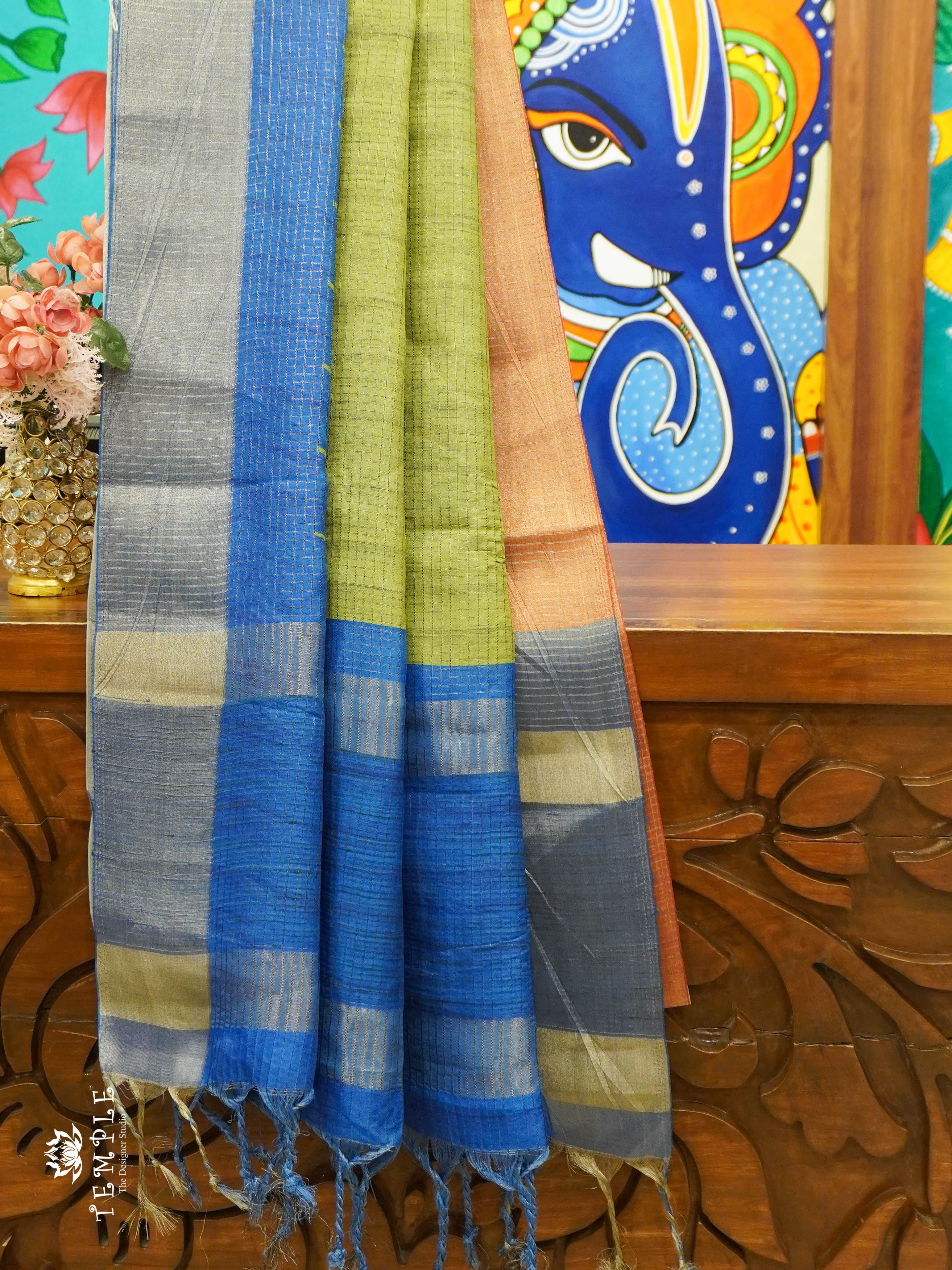 Tussar Silk saree With Ganga Jamuna Border | TTDS1311