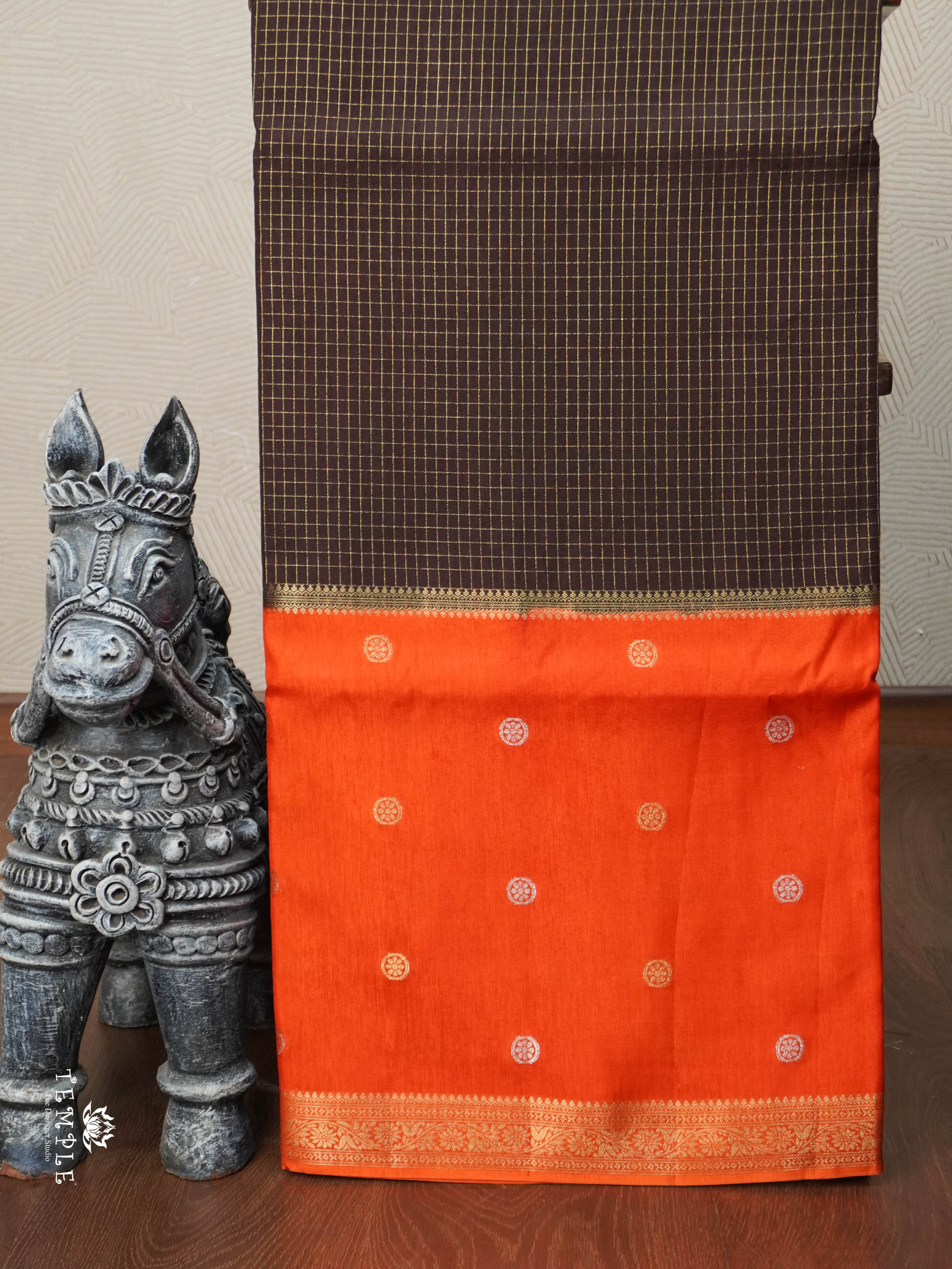 Semi Mysore Silk Saree(Coffee Brown) | TTDS2783 | PRE BOOKING