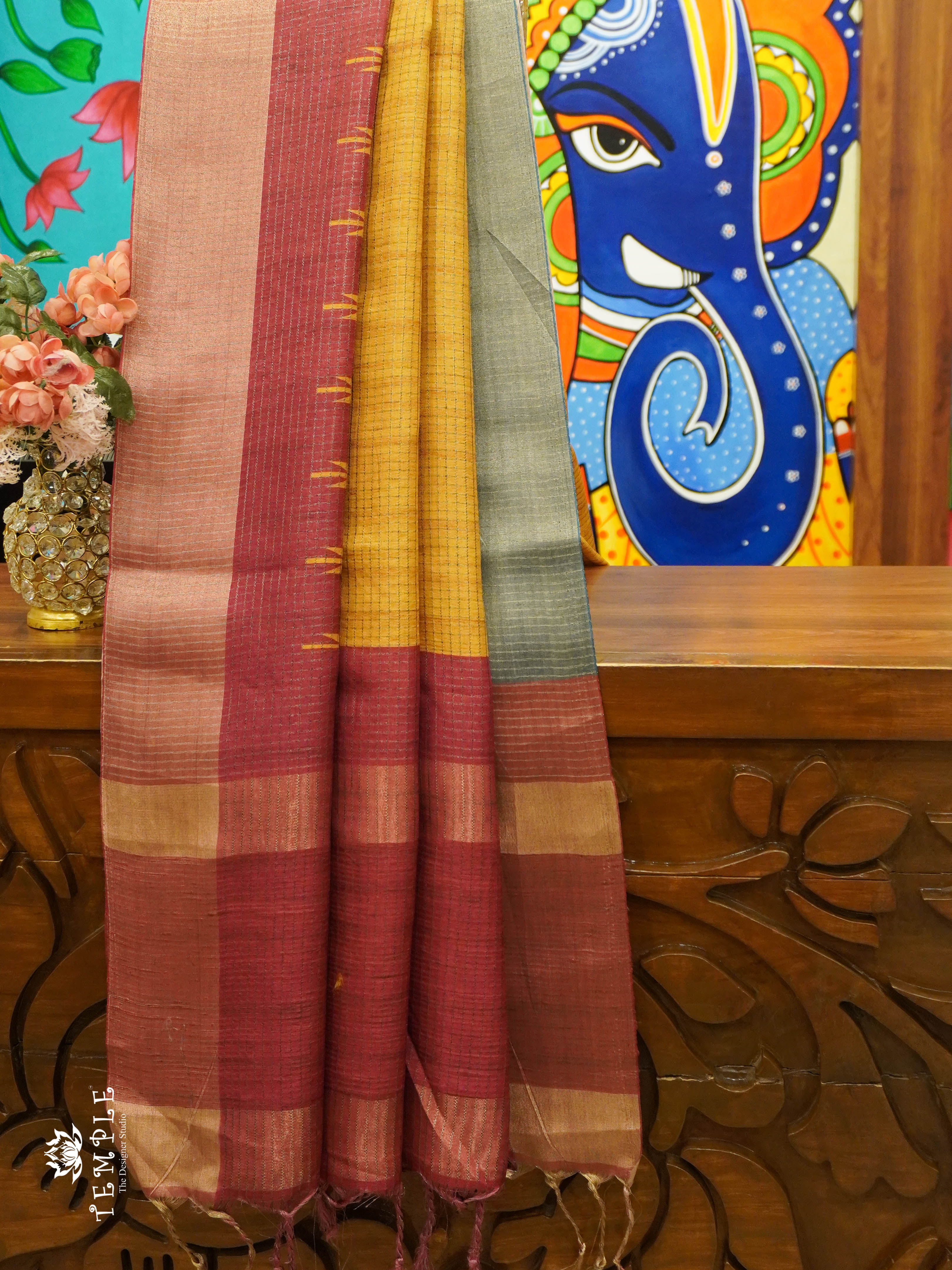 Tussar Silk saree With Ganga Jamuna Border | TTDS1311