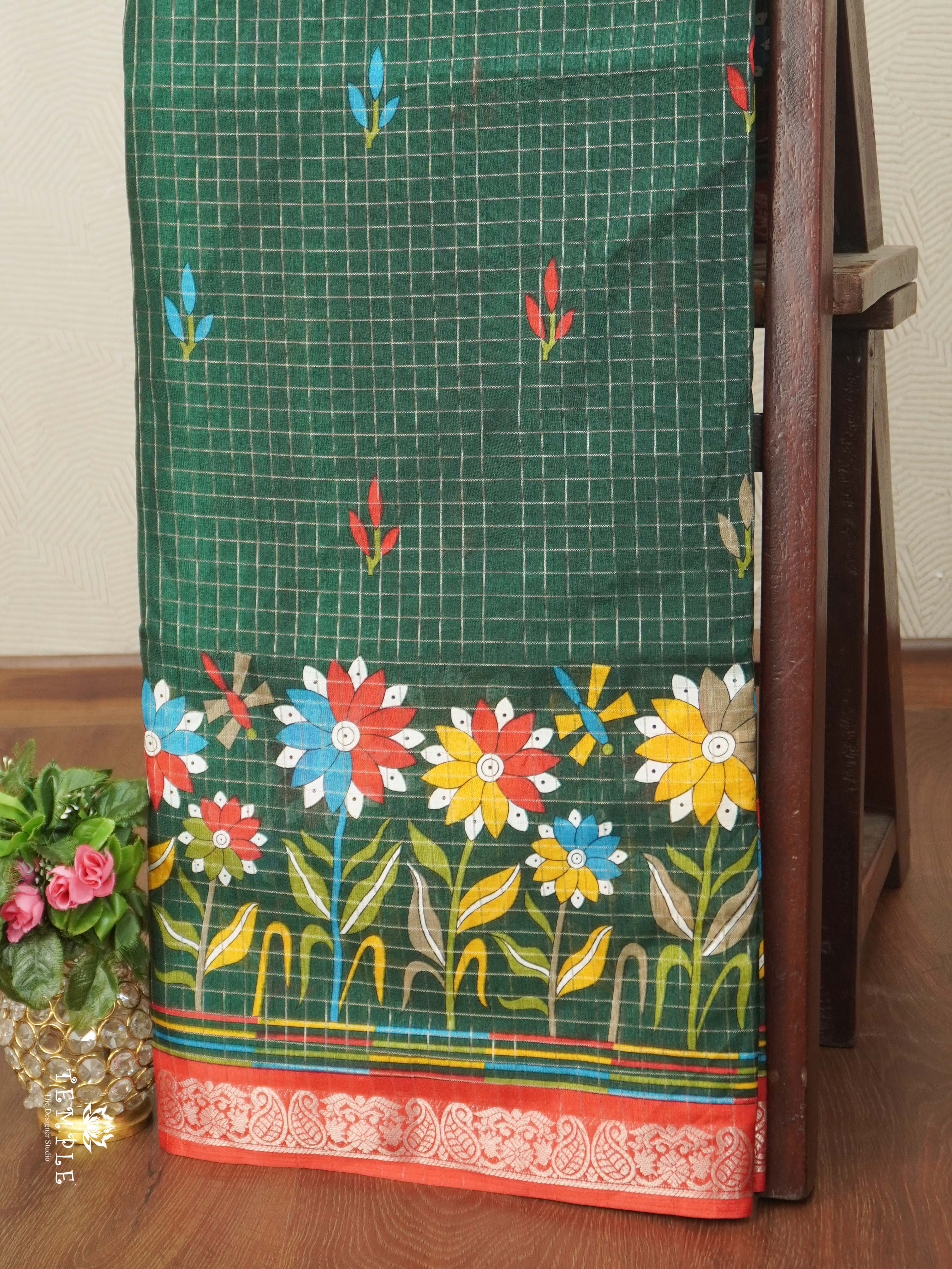 Checked Pattern Saree | TTDS2700