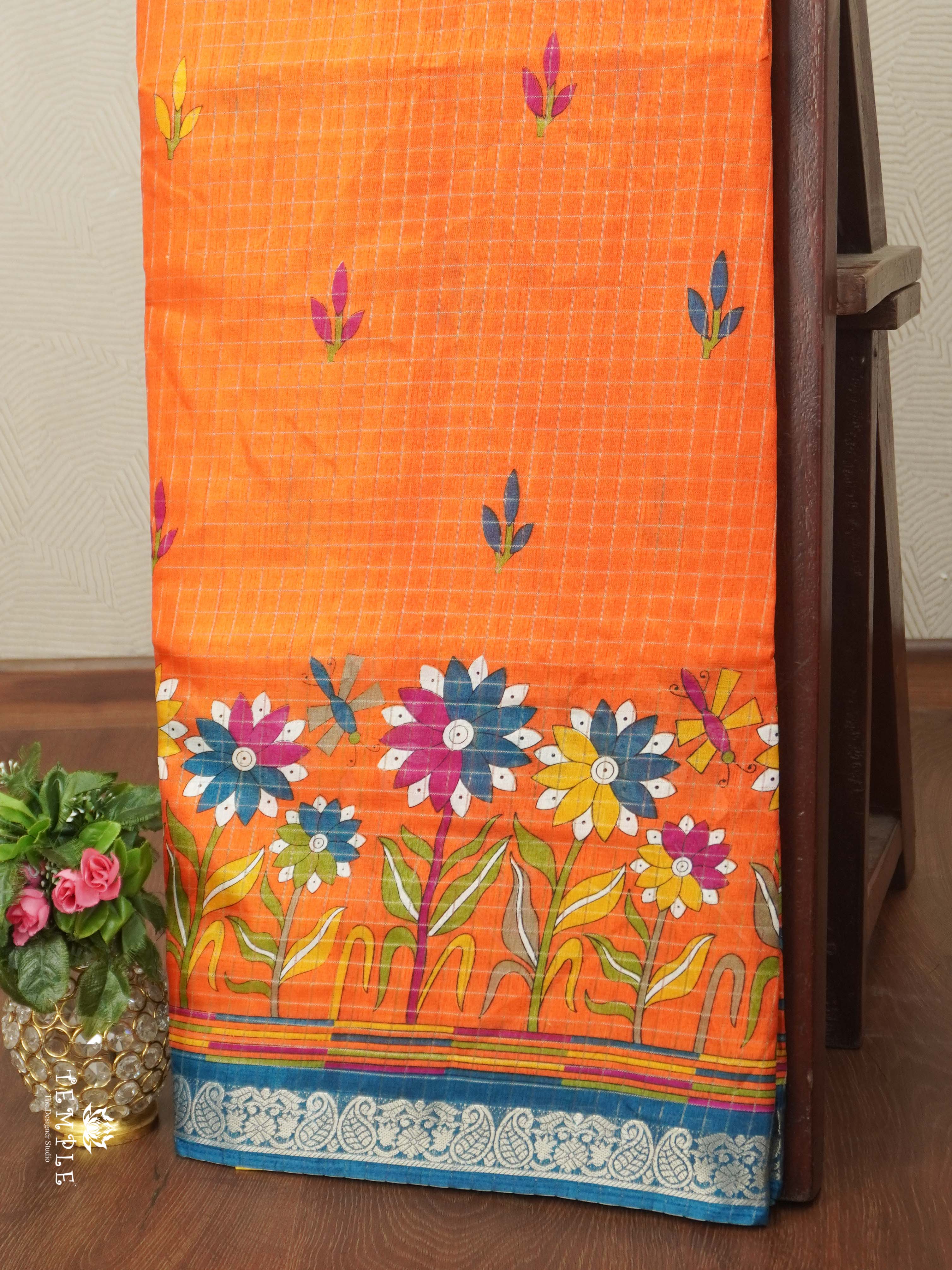 Checked Pattern Saree | TTDS2700