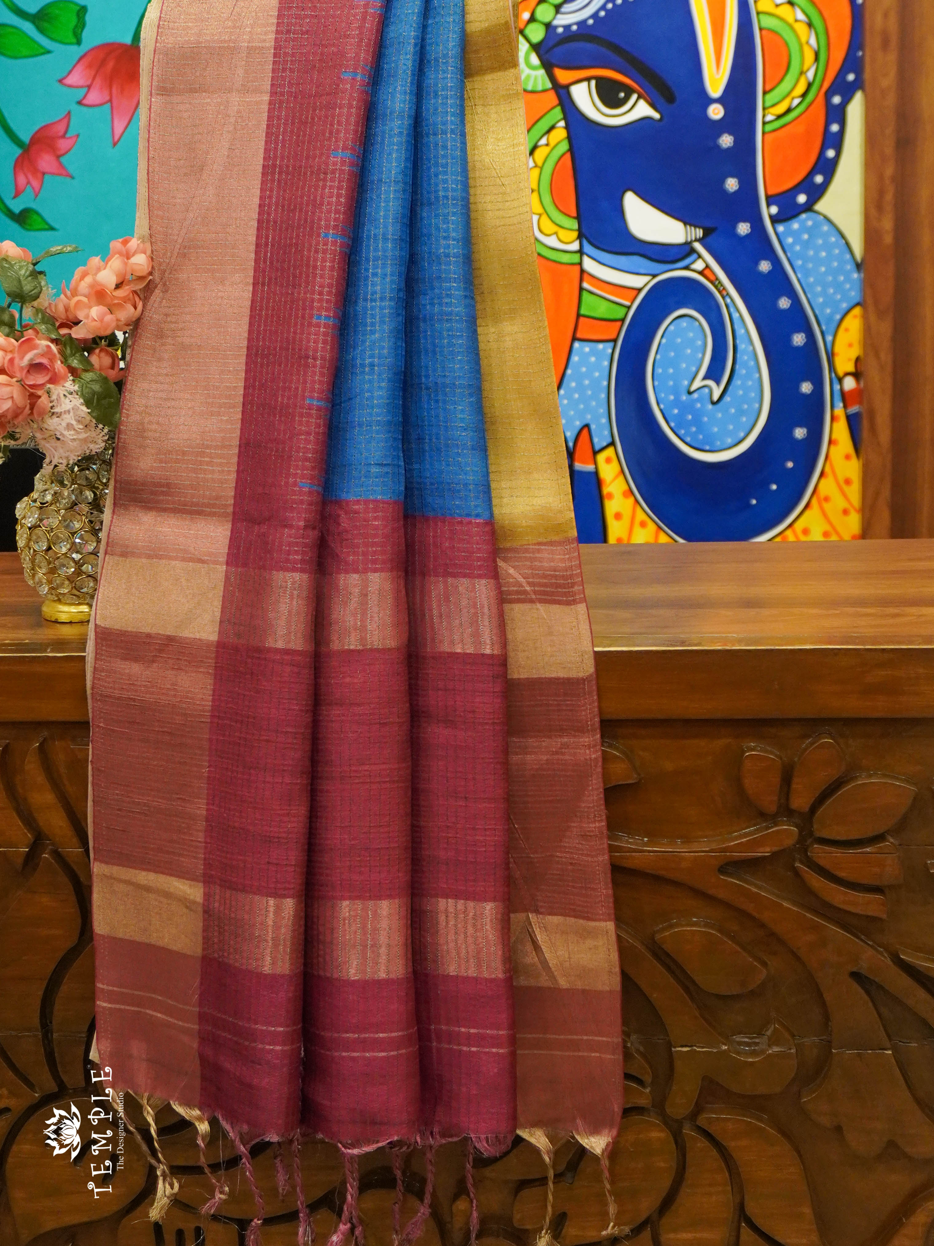 Tussar Silk saree With Ganga Jamuna Border | TTDS1311